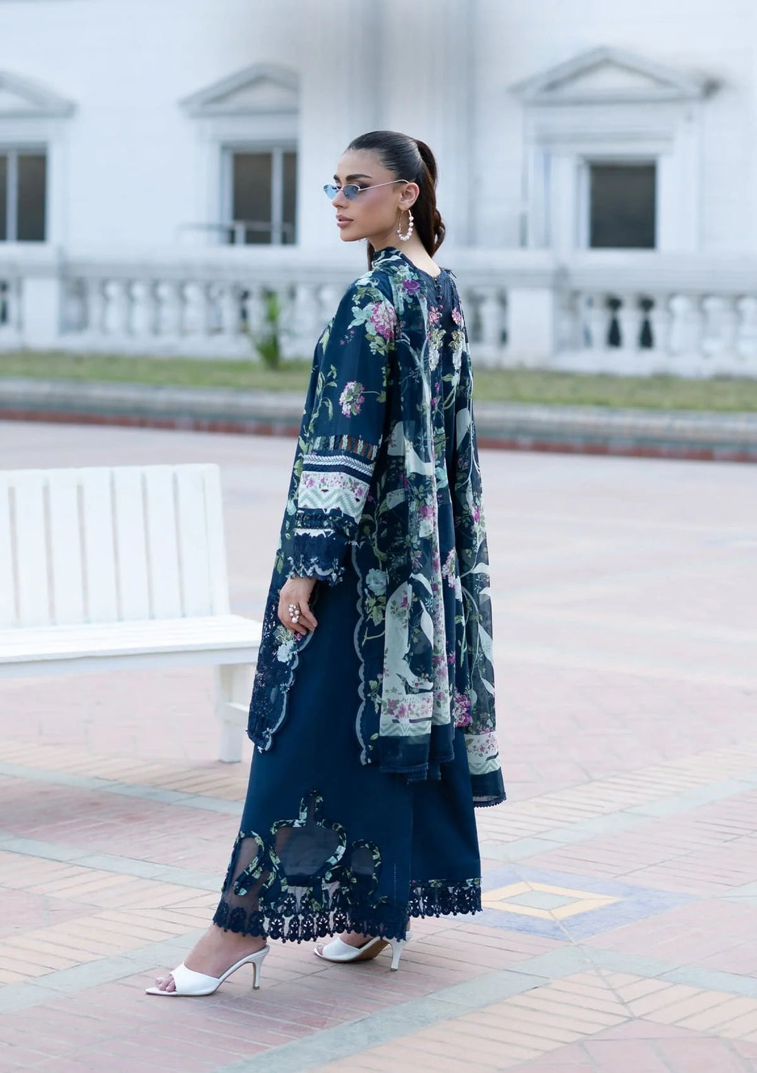 Elaf Premium | Signature Embroidered Lawn with Chiffon Collection 26 | ESG-3A MARIEL