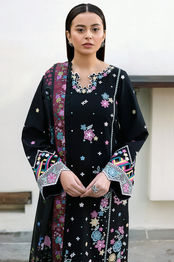 Farasha | Summer Weaves Embroidered Lawn | Ember Shadow - Official Farasha stockist in UK - Sakeena London