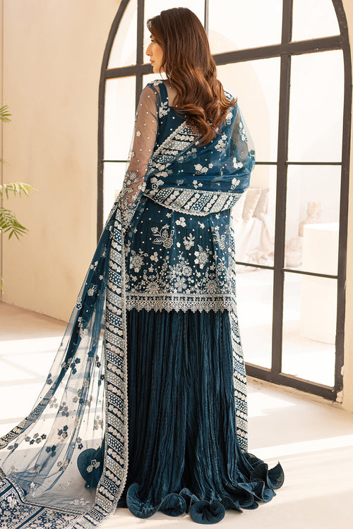 Farasha | Lu Zella Premium Formals 25 | Teal Drizzle - Official Farasha stockist in UK - Sakeena London