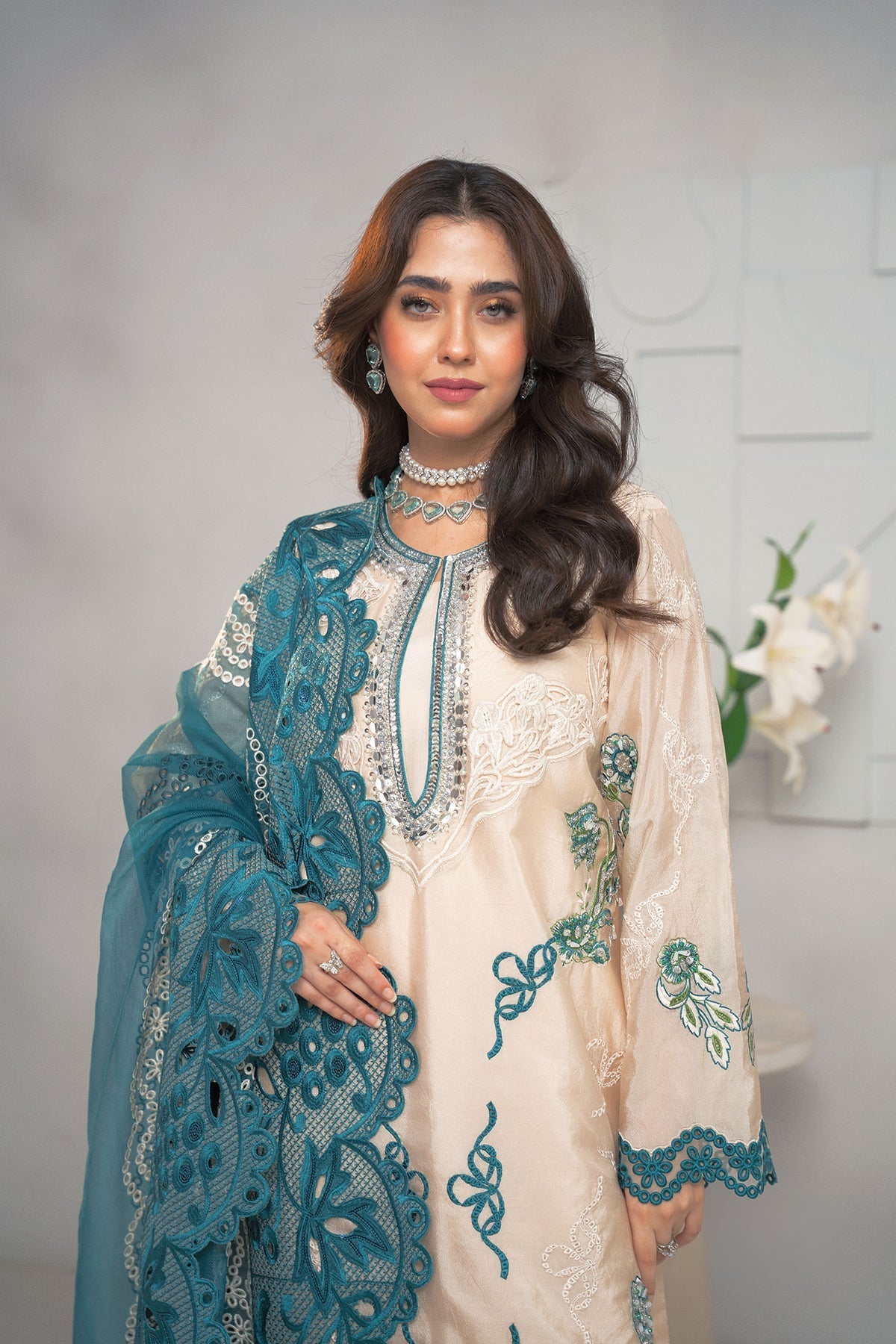 Fozia Khalid | Dilkash Festive Wear 25 | Rameen - Official Fozia Khalid stockist in UK - Sakeena London
