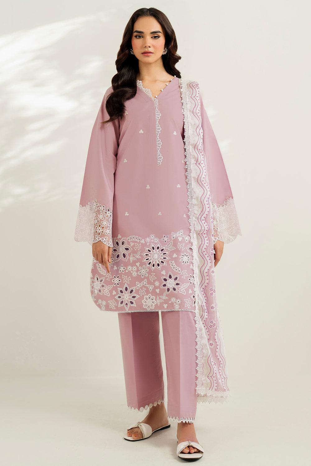 Farasha | Thread Lines Embroidered | Hazel Drape - Official Farasha stockist in UK - Sakeena London
