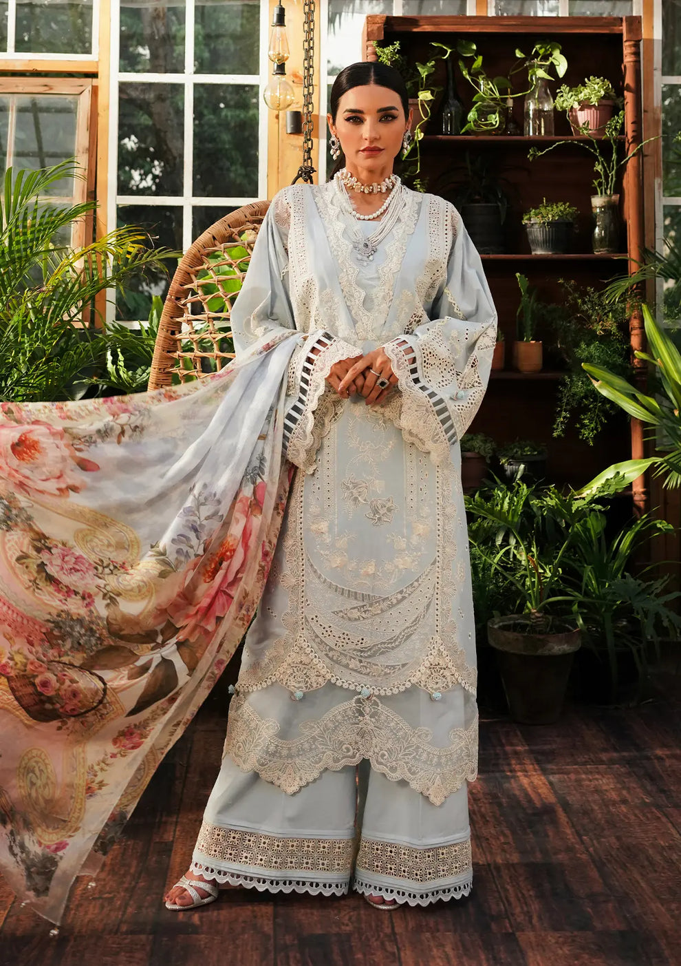 Kahf Premium | Luxury Lawn 24 | KLE-03B Heaven - Official Kahf Premium stockist in UK - Sakeena London