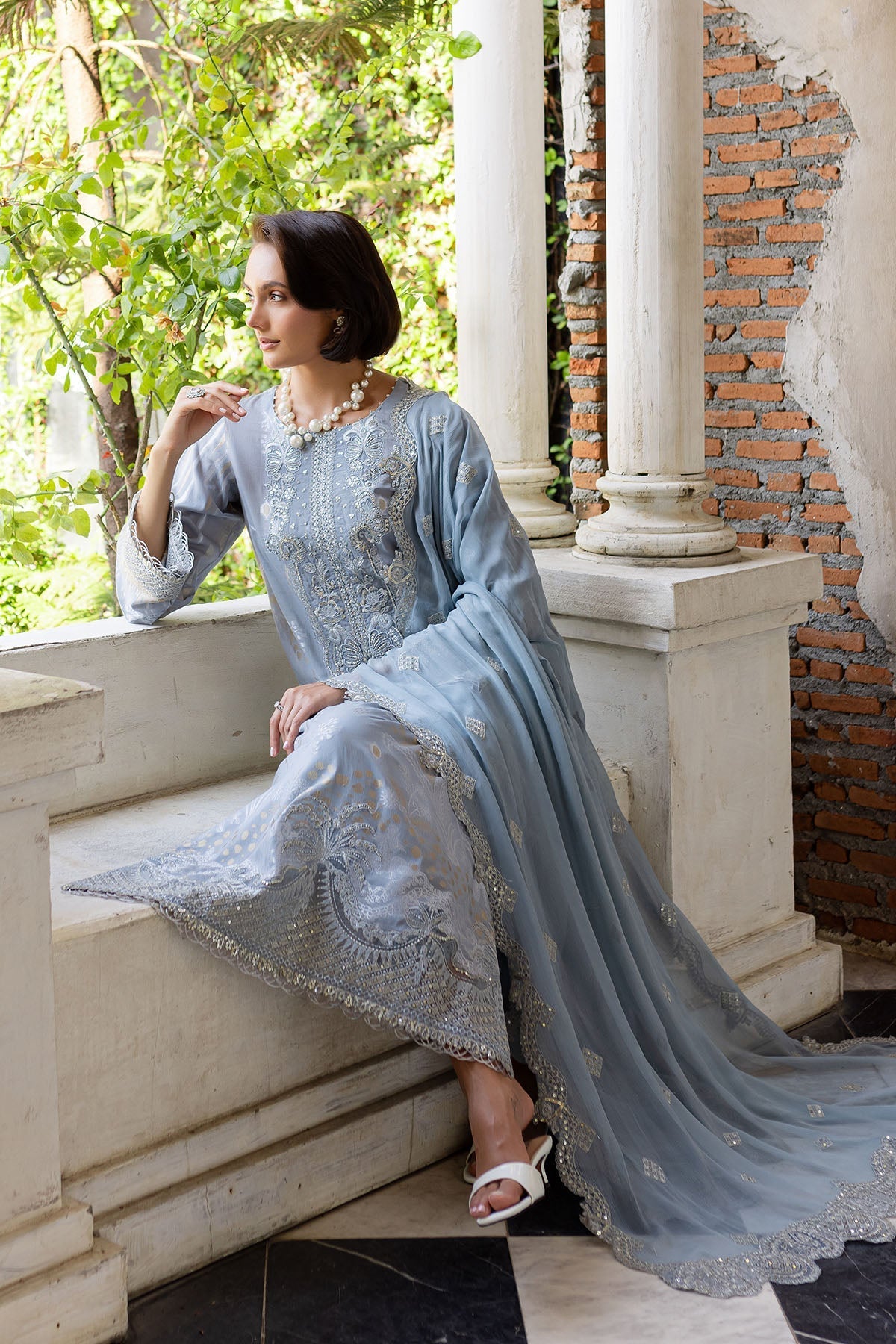 Nureh | Lawn Jacquard | NE-152 - Official Nureh stockist in UK - Sakeena London