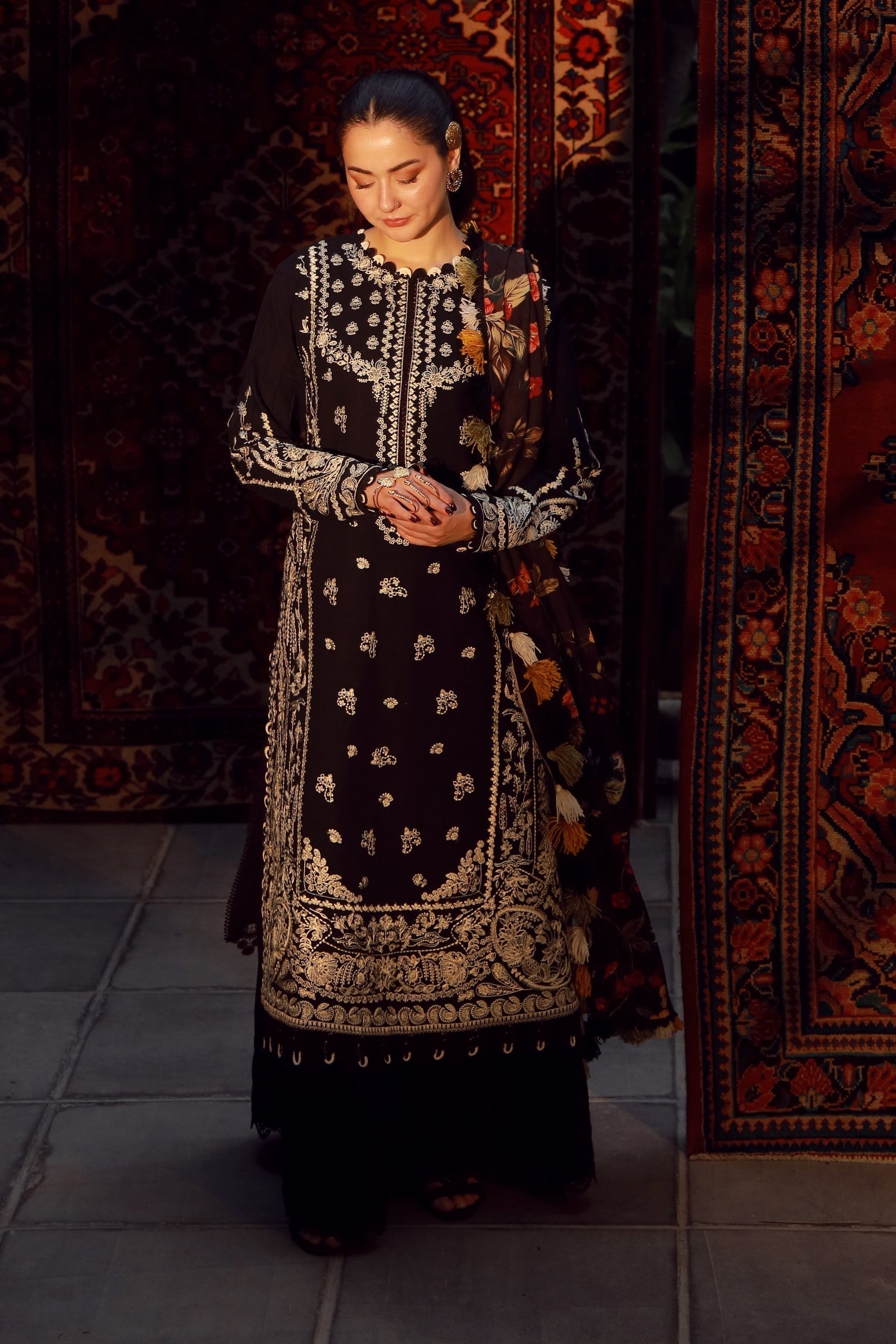 Maryam Hussain | Winter Shawl 25 | Mausam - Official Maryam Hussain stockist in UK - Sakeena London