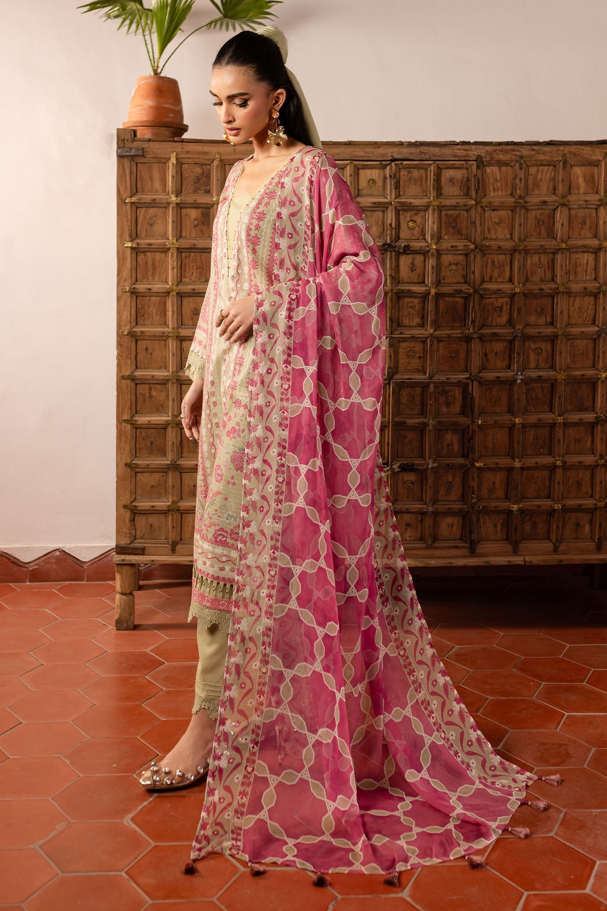 Nureh | Printed lawn 25 | SP-141 - Official Nureh stockist in UK - Sakeena London