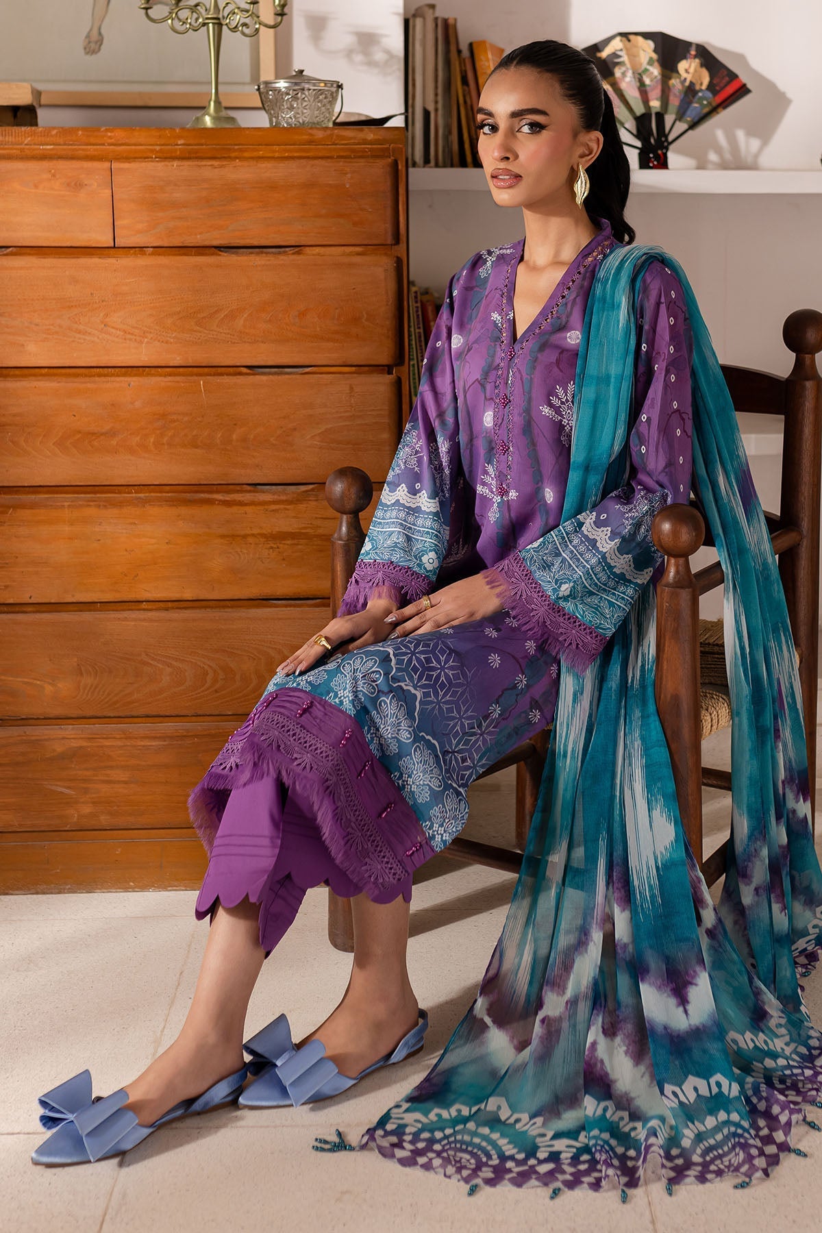 Nureh | Printed Lawn 25 | SP-149 - Official Nureh stockist in UK - Sakeena London