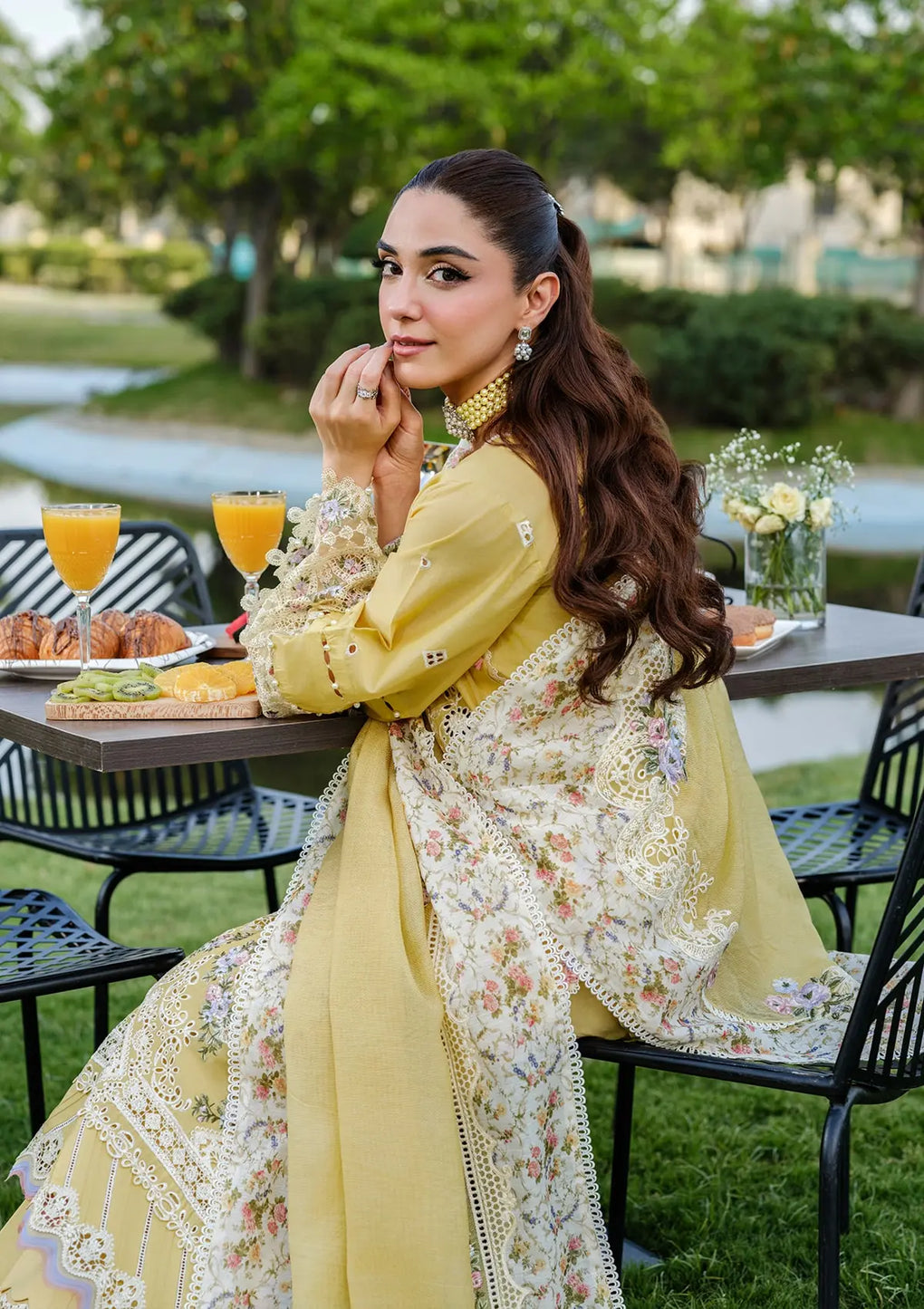 Elaf Premium | Luxury Lawn 25 | ELH-4A DANDELION - Official Elaf Premium stockist in UK - Sakeena London