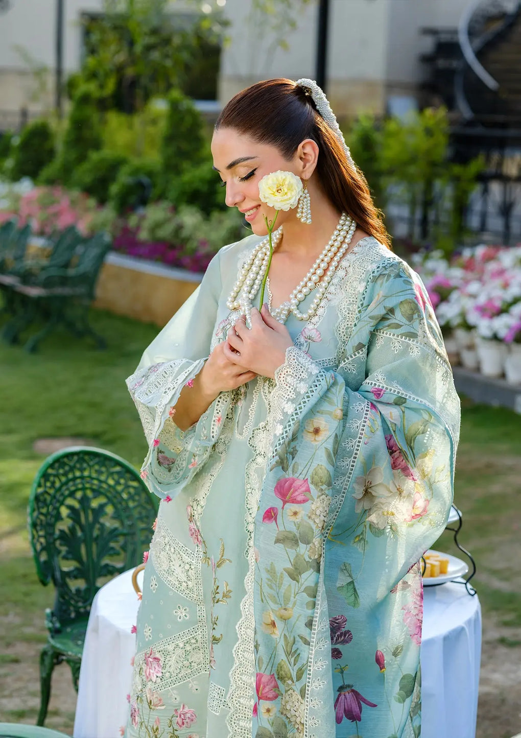 Elaf Premium | Luxury Lawn 25 | ELH-2B ZOYA - Official Elaf Premium stockist in UK - Sakeena London