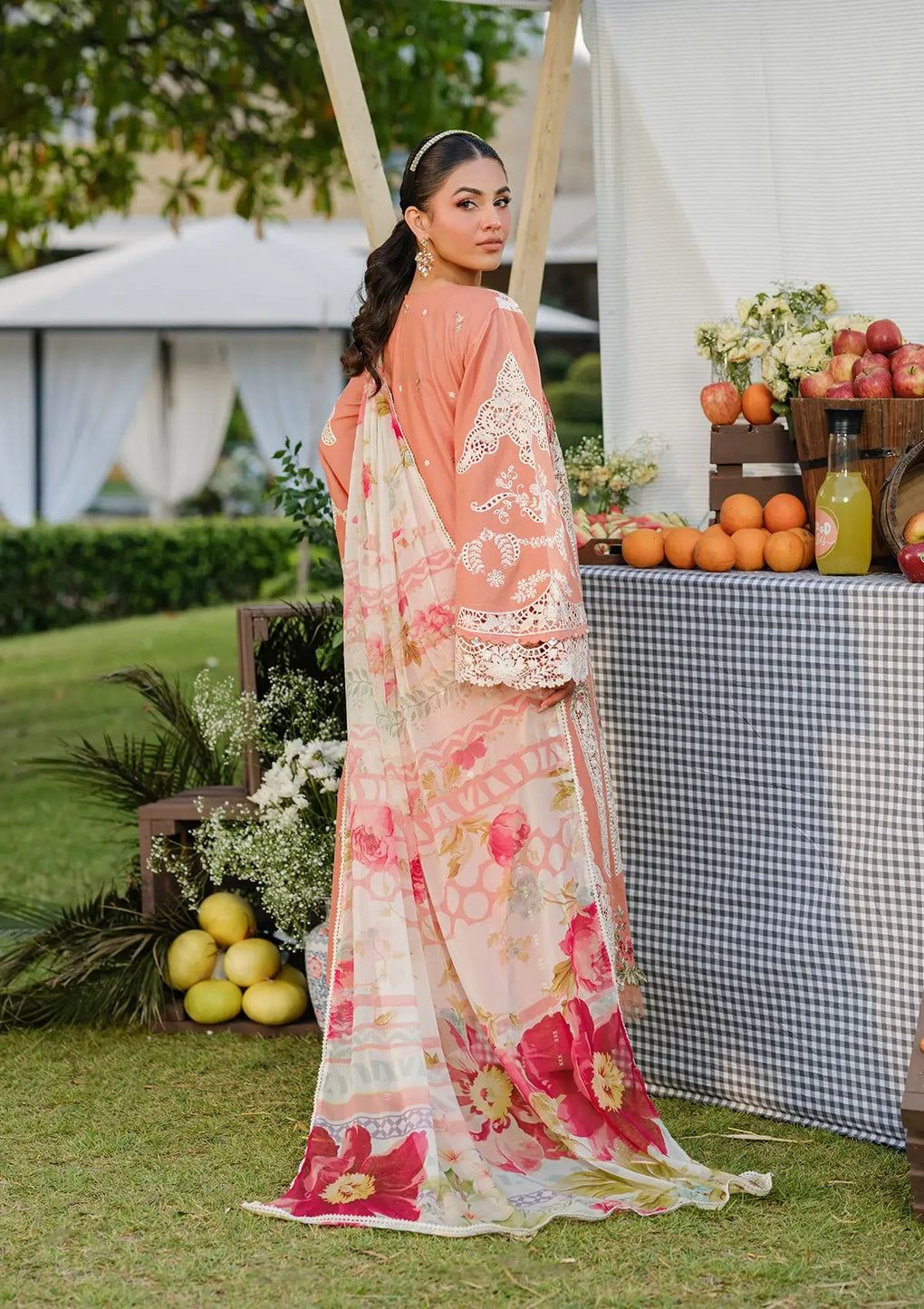 Elaf Premium | Luxury Lawn 25 | ELH-5A AUTUMN DREAM - Official Elaf Premium stockist in UK - Sakeena London