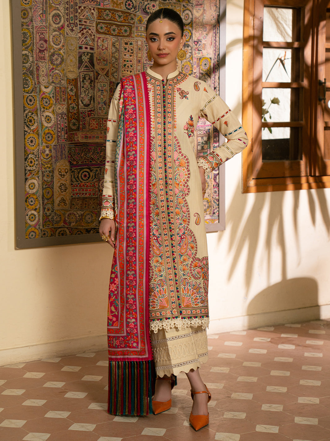 Bin Ilyas | Gulrukh Khaddar 25 | 61-A - Official Bin Ilyas stockist in UK - Sakeena London