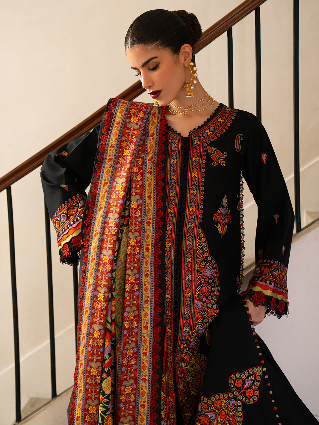 Bin Ilyas | Gulrukh Khaddar 25 | 61-B - Official Bin Ilyas stockist in UK - Sakeena London