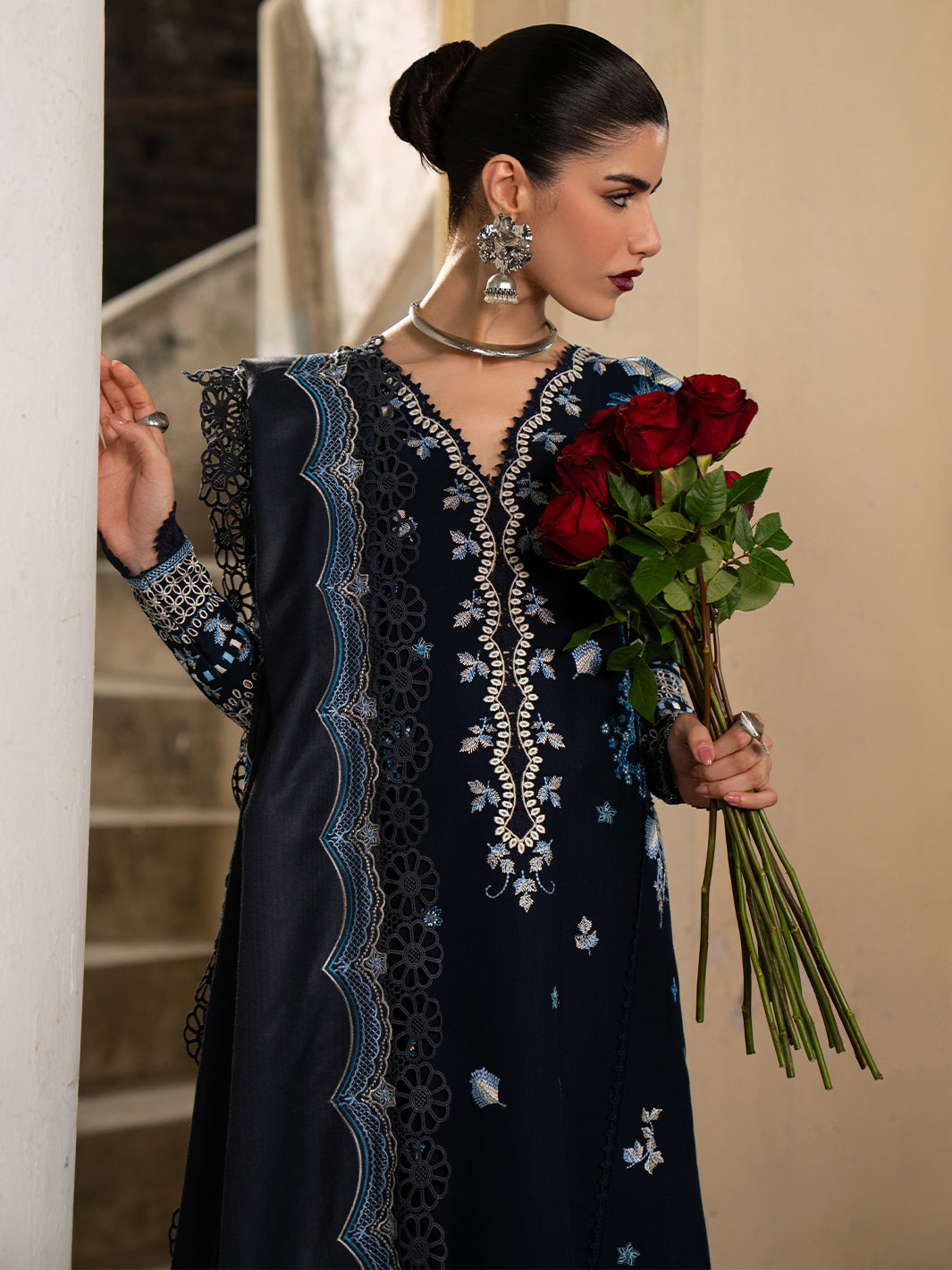 Bin Ilyas | Gulrukh Khaddar 25 | 62-B - Official Bin Ilyas stockist in UK - Sakeena London