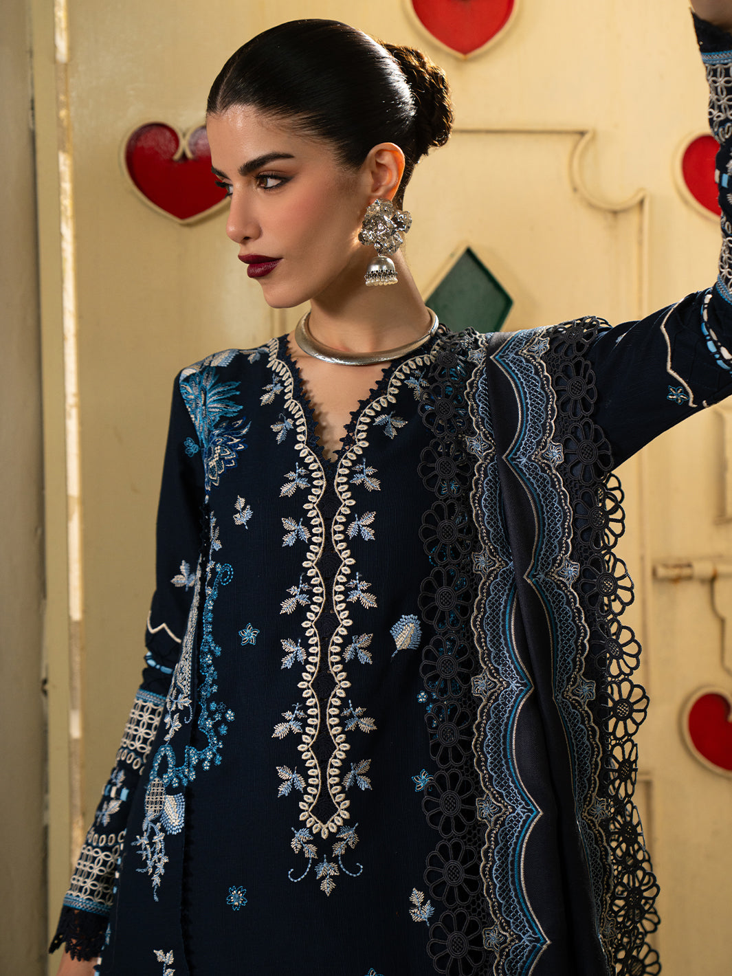 Bin Ilyas | Gulrukh Khaddar 25 | 62-B - Official Bin Ilyas stockist in UK - Sakeena London