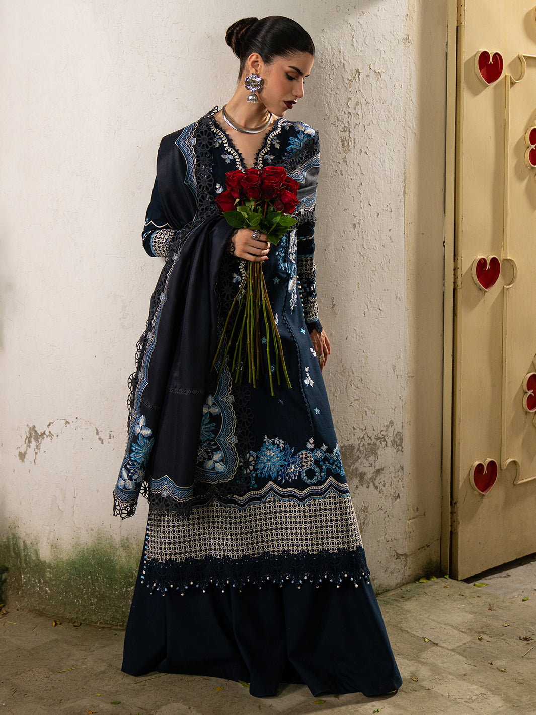 Bin Ilyas | Gulrukh Khaddar 25 | 62-B - Official Bin Ilyas stockist in UK - Sakeena London