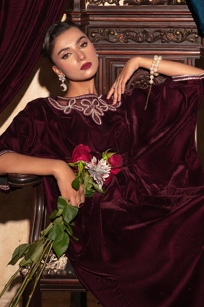 Fozia Khalid | Velvet Deck | Ruby - Official Fozia Khalid stockist in UK - Sakeena London