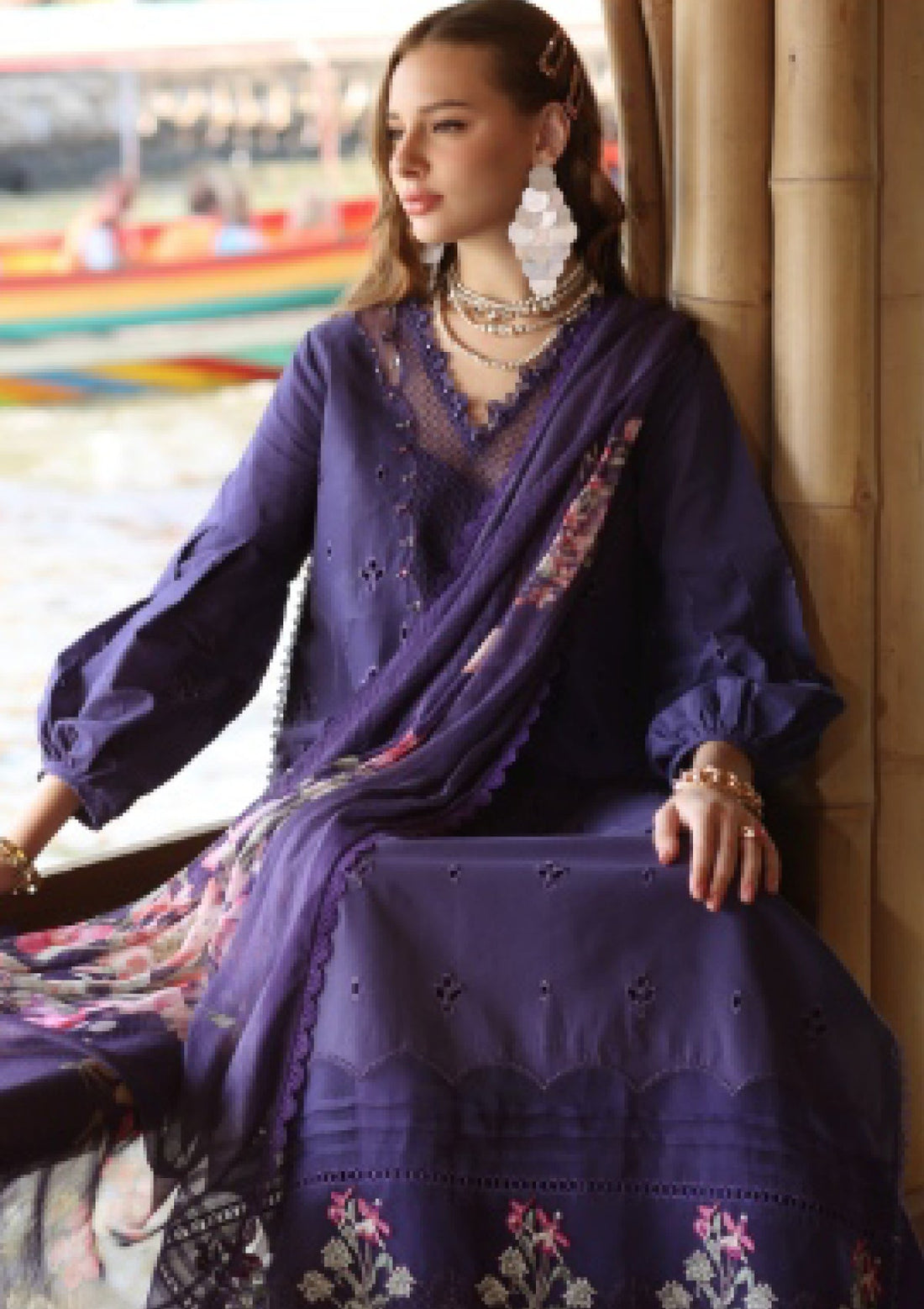Lawn - Noor by Saadia Asad - Eid Luxe - Printedkari 25 - D#7-B