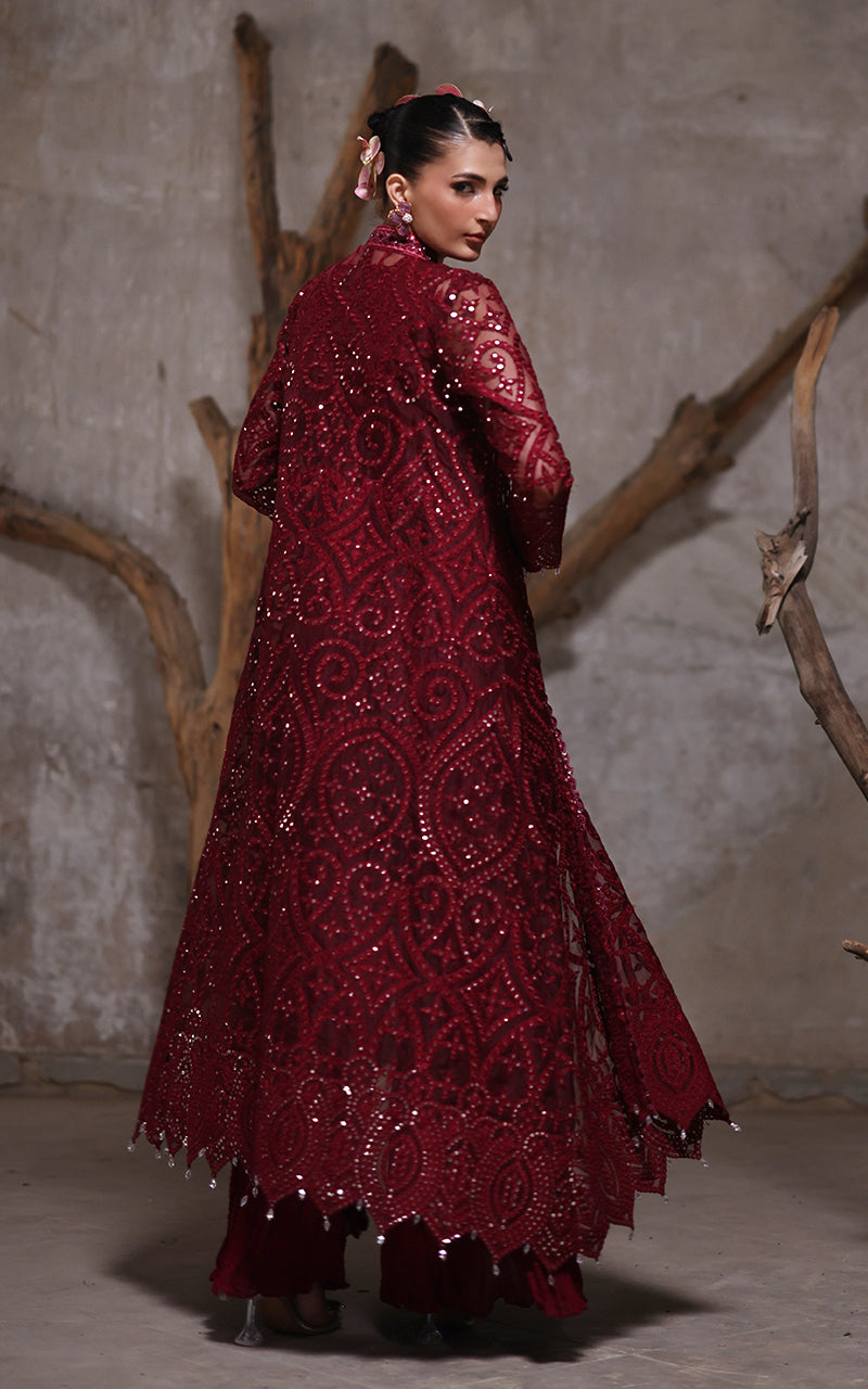 Threads and Motifs | Formal Dresses 25 | Organza Jacket With Crushed Trouser - Official Threads and Motifs stockist in UK - Sakeena London