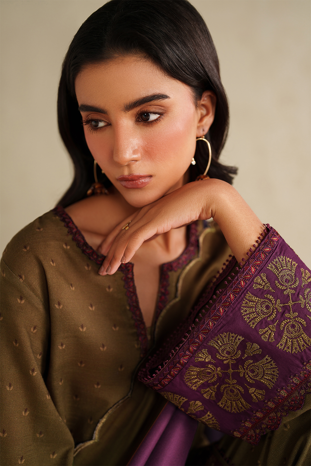 Iznik | Winter Chapter 25 | UE-573 Printed Khaddar - Official Iznik stockist in UK - Sakeena London