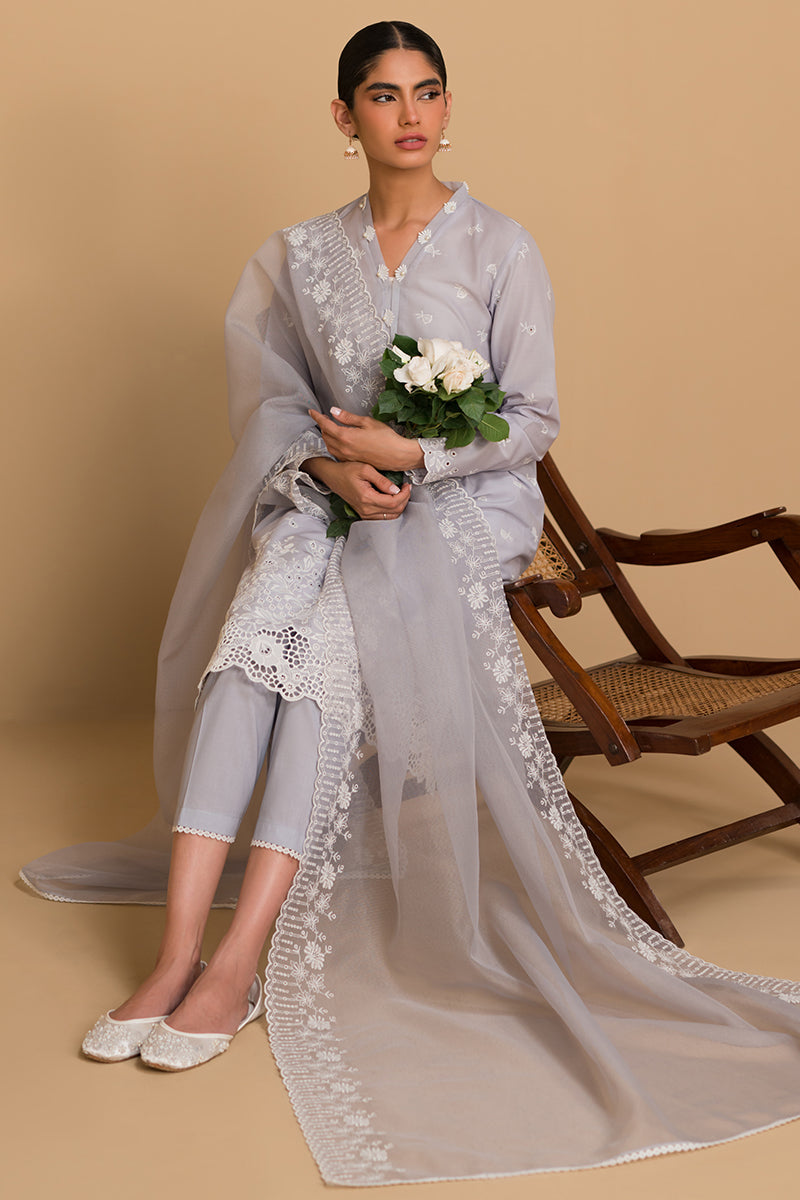 Cross Stitch | Chikankari Lawn Collection | P-05 - Official Cross Stitch stockist in UK - Sakeena London
