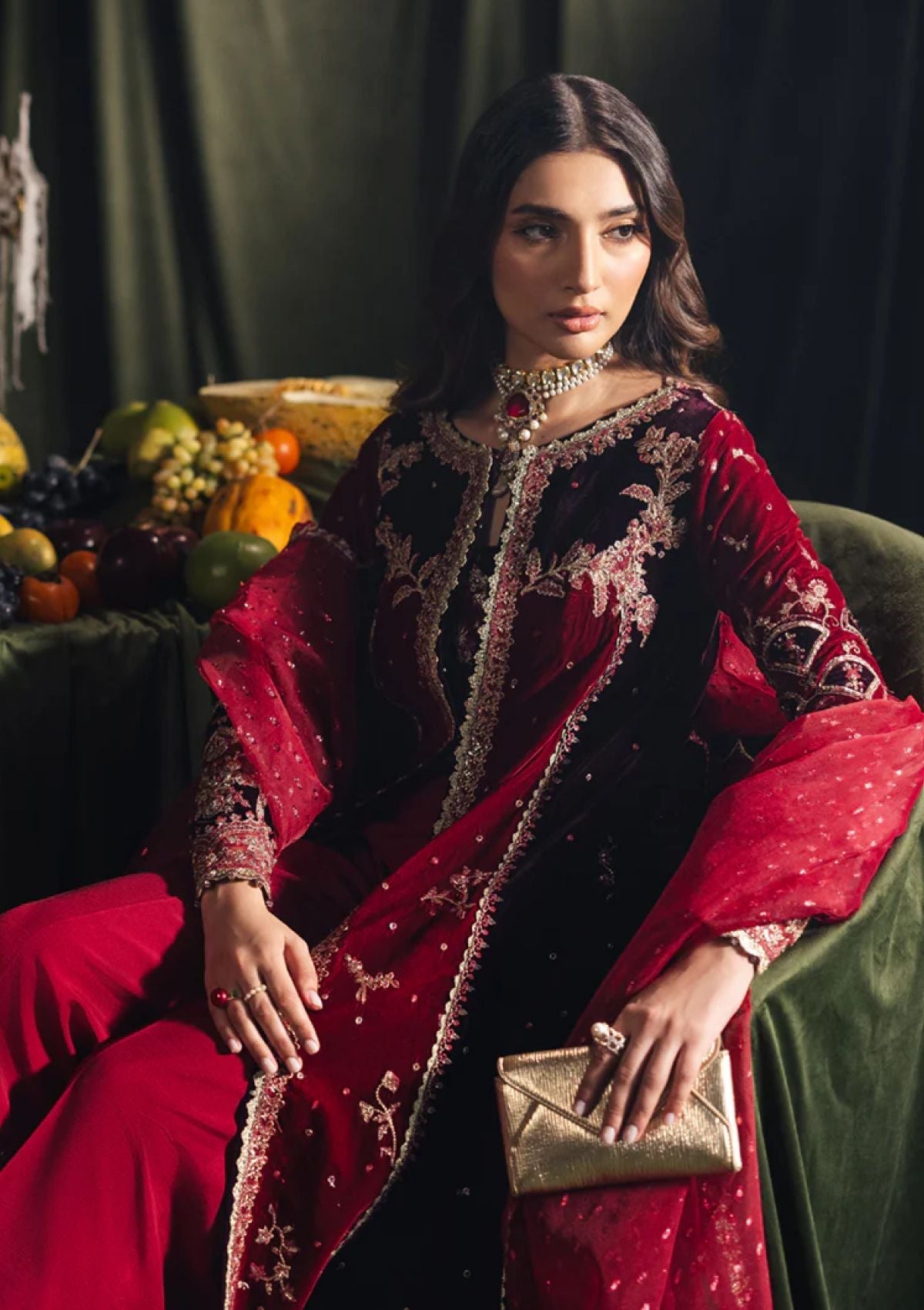 Winter Collection - Qalamkar - Velvet Edit - QV24#04 - KESIA
