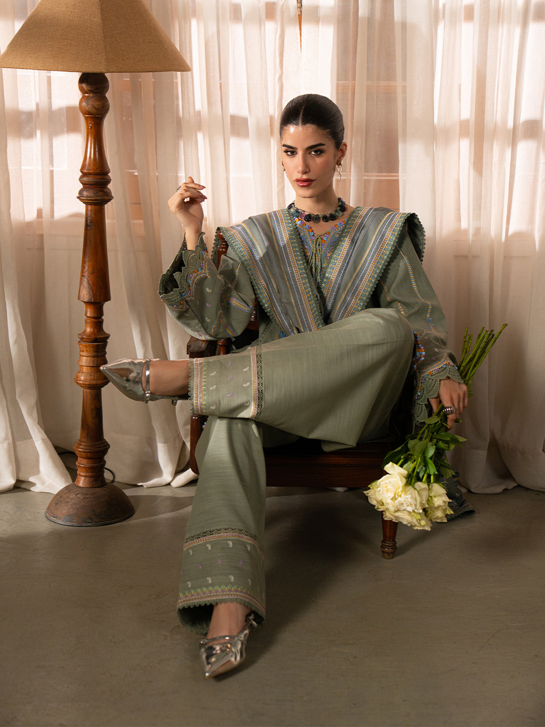 Bin Ilyas | Gulrukh Khaddar 25 | 64-A - Official Bin Ilyas stockist in UK - Sakeena London