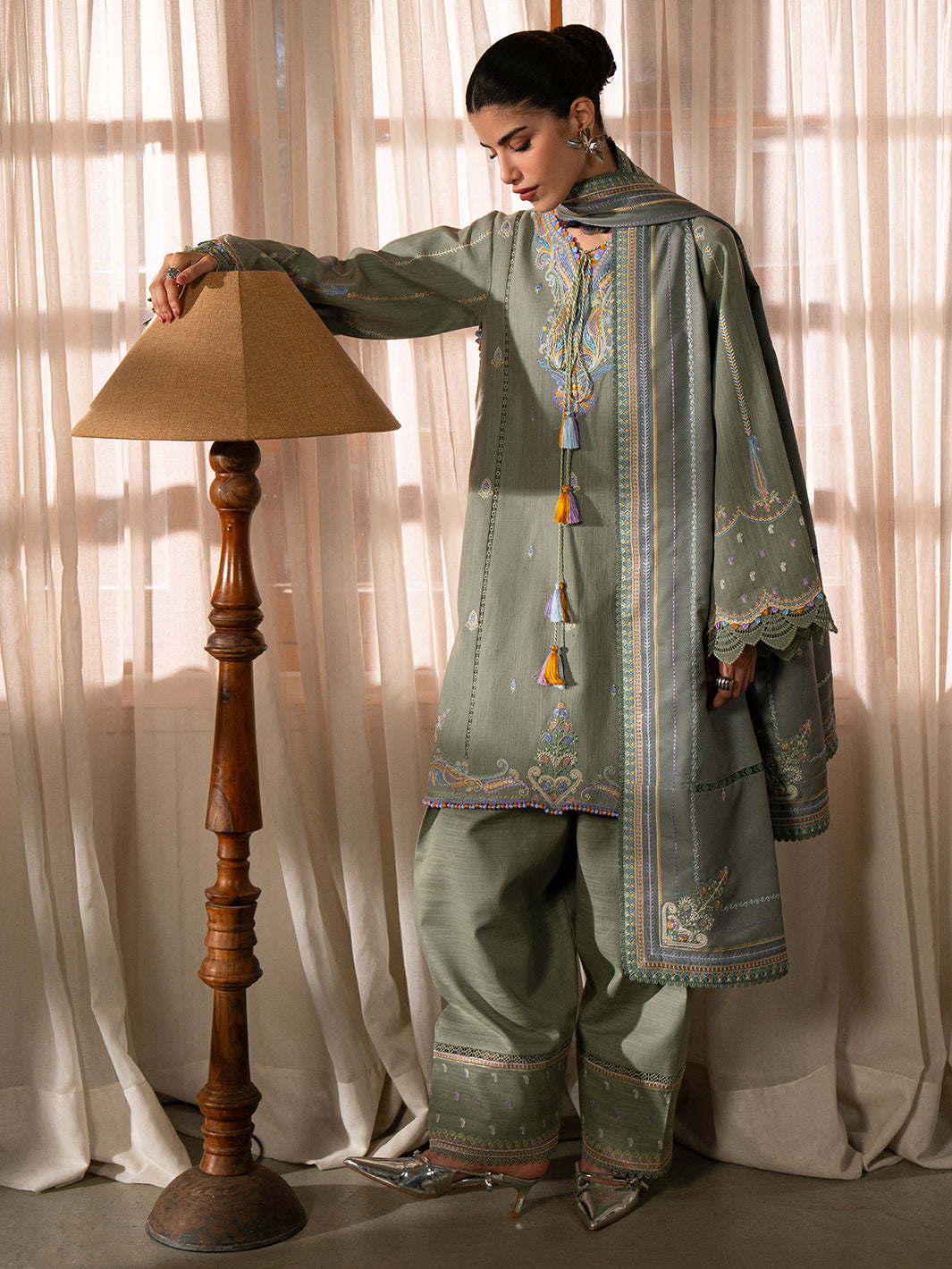 Bin Ilyas | Gulrukh Khaddar 25 | 64-A - Official Bin Ilyas stockist in UK - Sakeena London