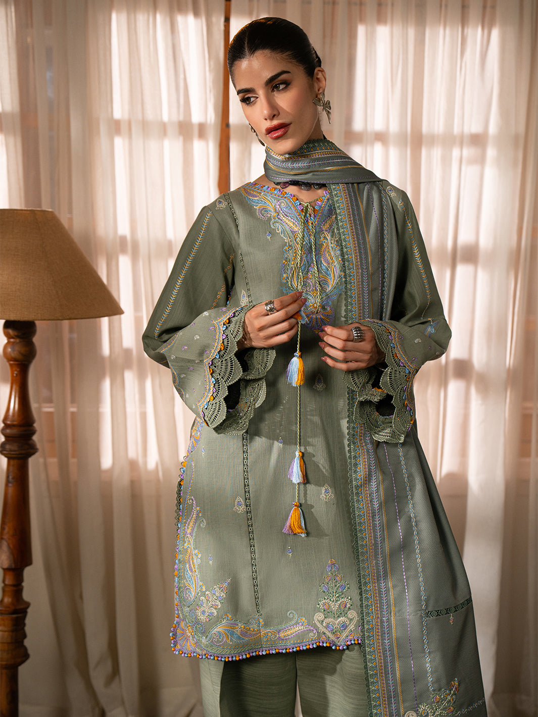 Bin Ilyas | Gulrukh Khaddar 25 | 64-A - Official Bin Ilyas stockist in UK - Sakeena London