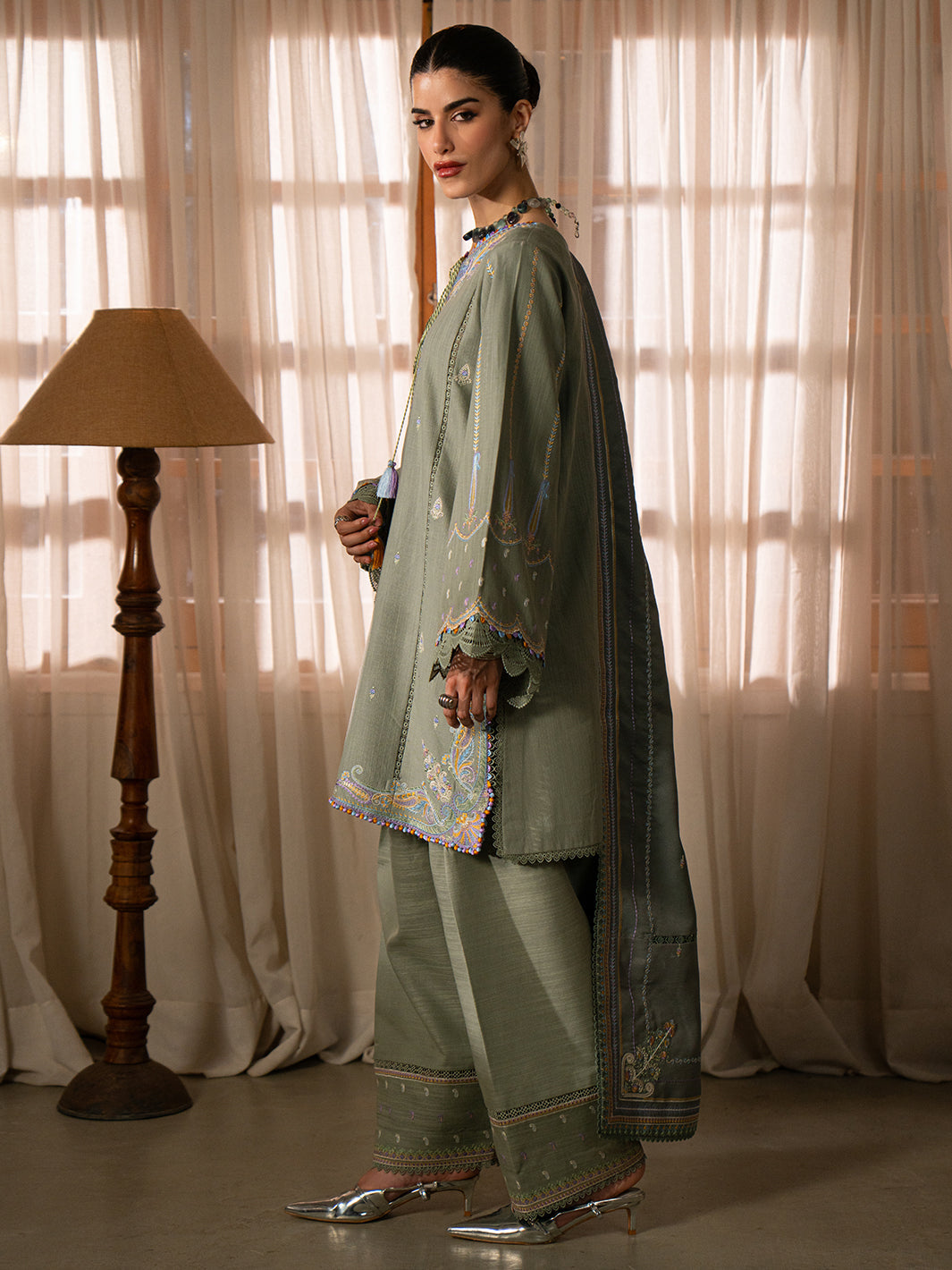 Bin Ilyas | Gulrukh Khaddar 25 | 64-A - Official Bin Ilyas stockist in UK - Sakeena London
