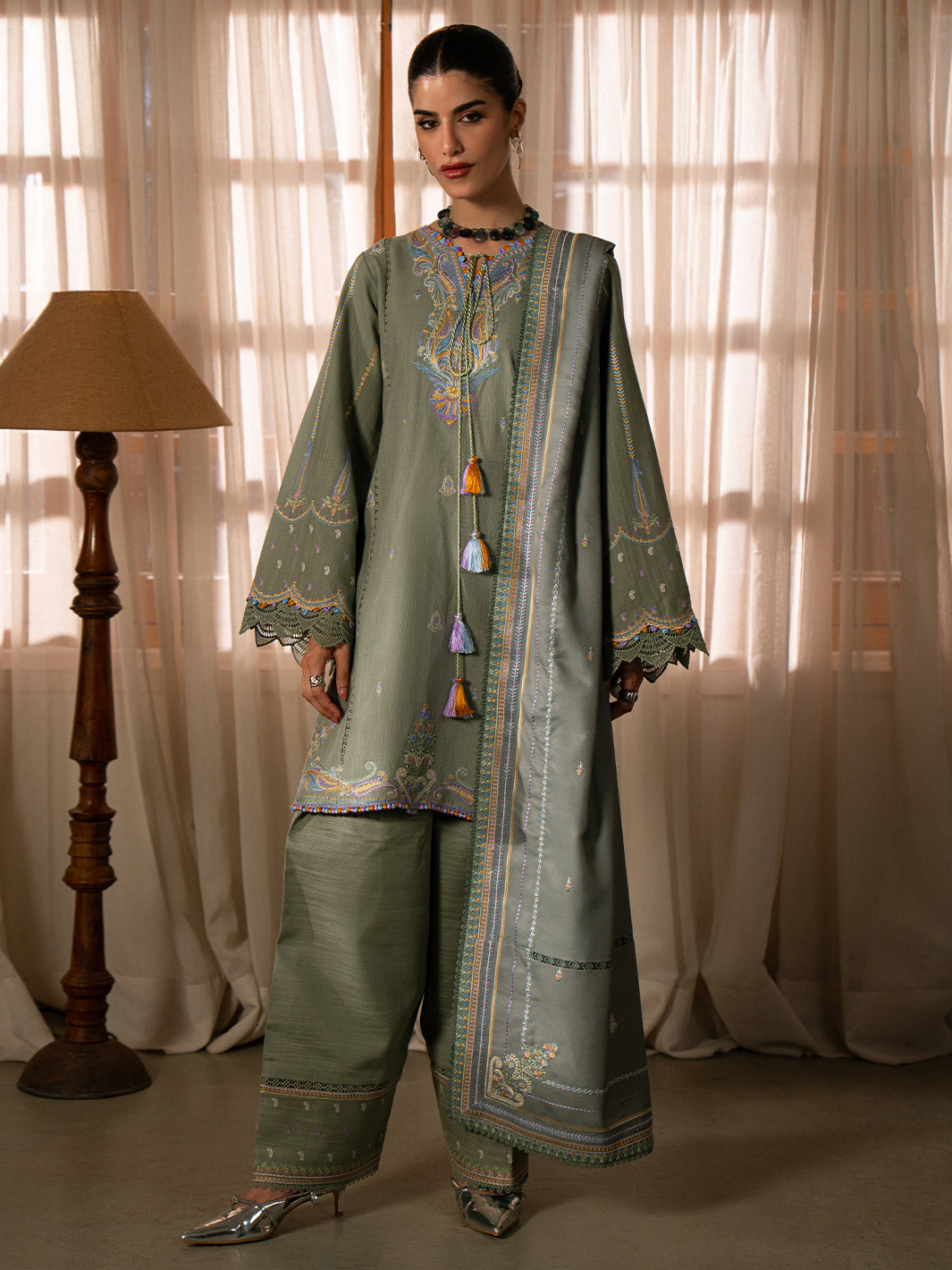 Bin Ilyas | Gulrukh Khaddar 25 | 64-A - Official Bin Ilyas stockist in UK - Sakeena London