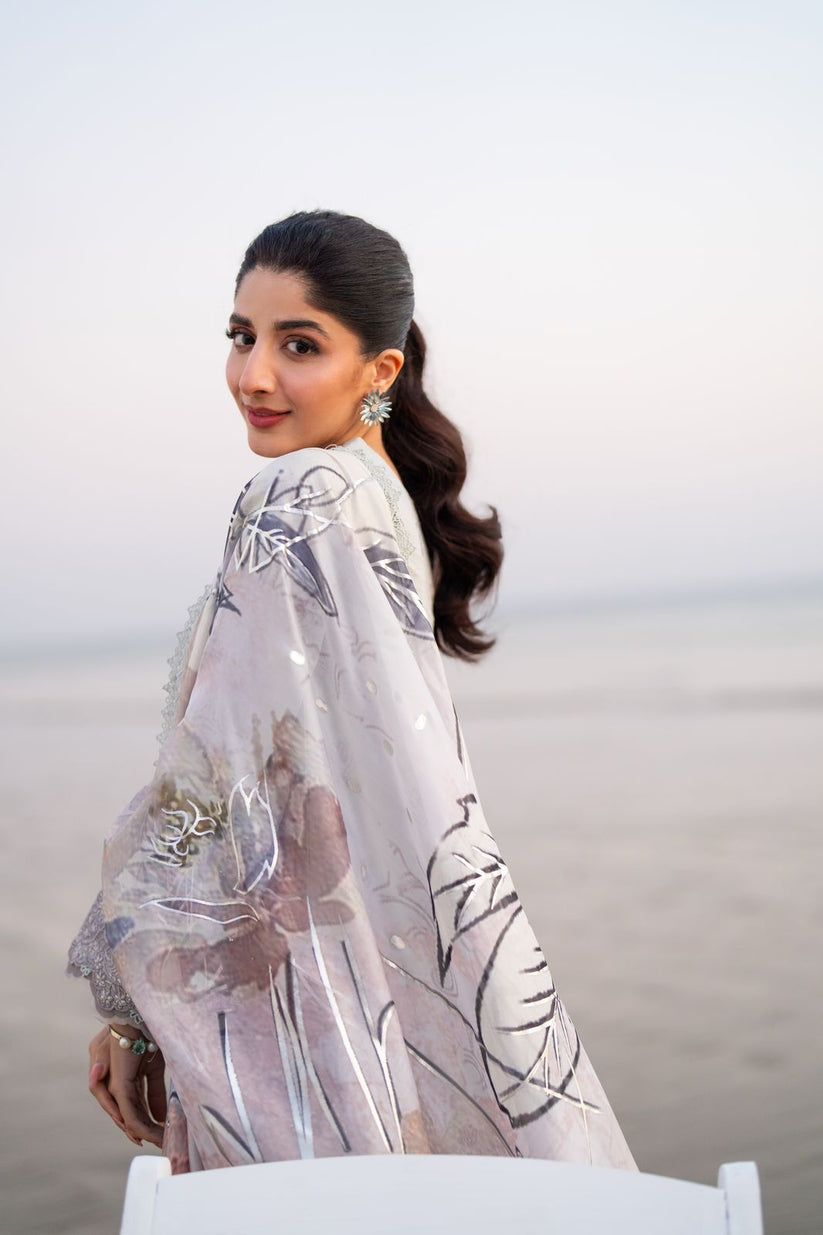 Aabyaan | Saagar Luxury Lawn 25 | ZUMAR (AS-10) - Official Aabyaan stockist in UK - Sakeena London