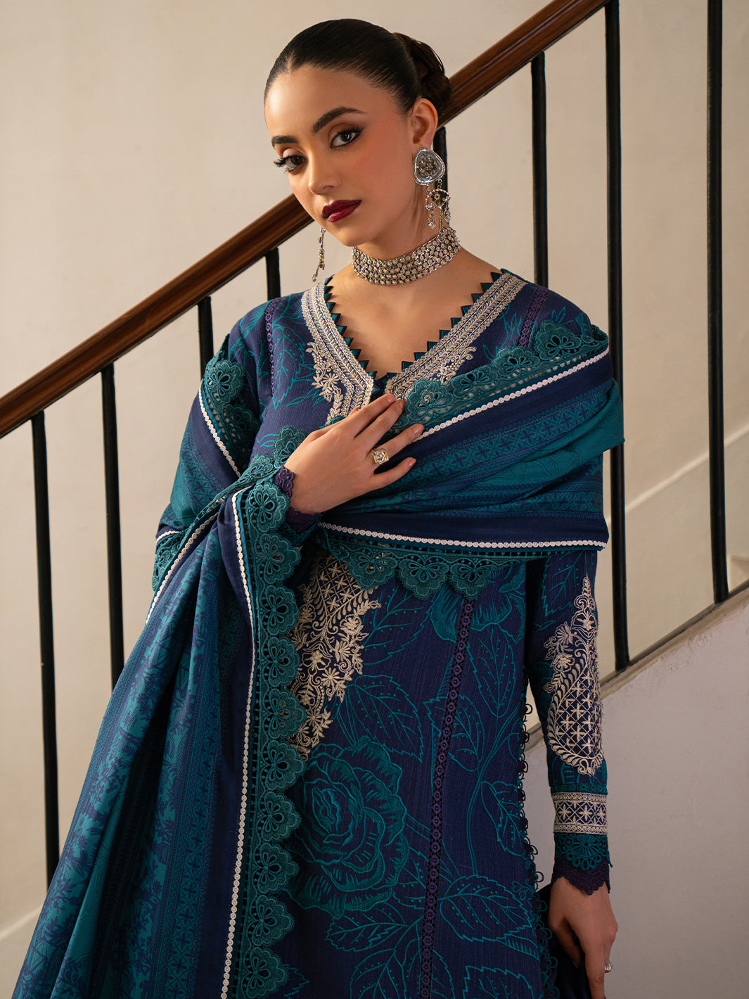 Bin Ilyas | Gulrukh Khaddar 25 | 65-A - Official Bin Ilyas stockist in UK - Sakeena London