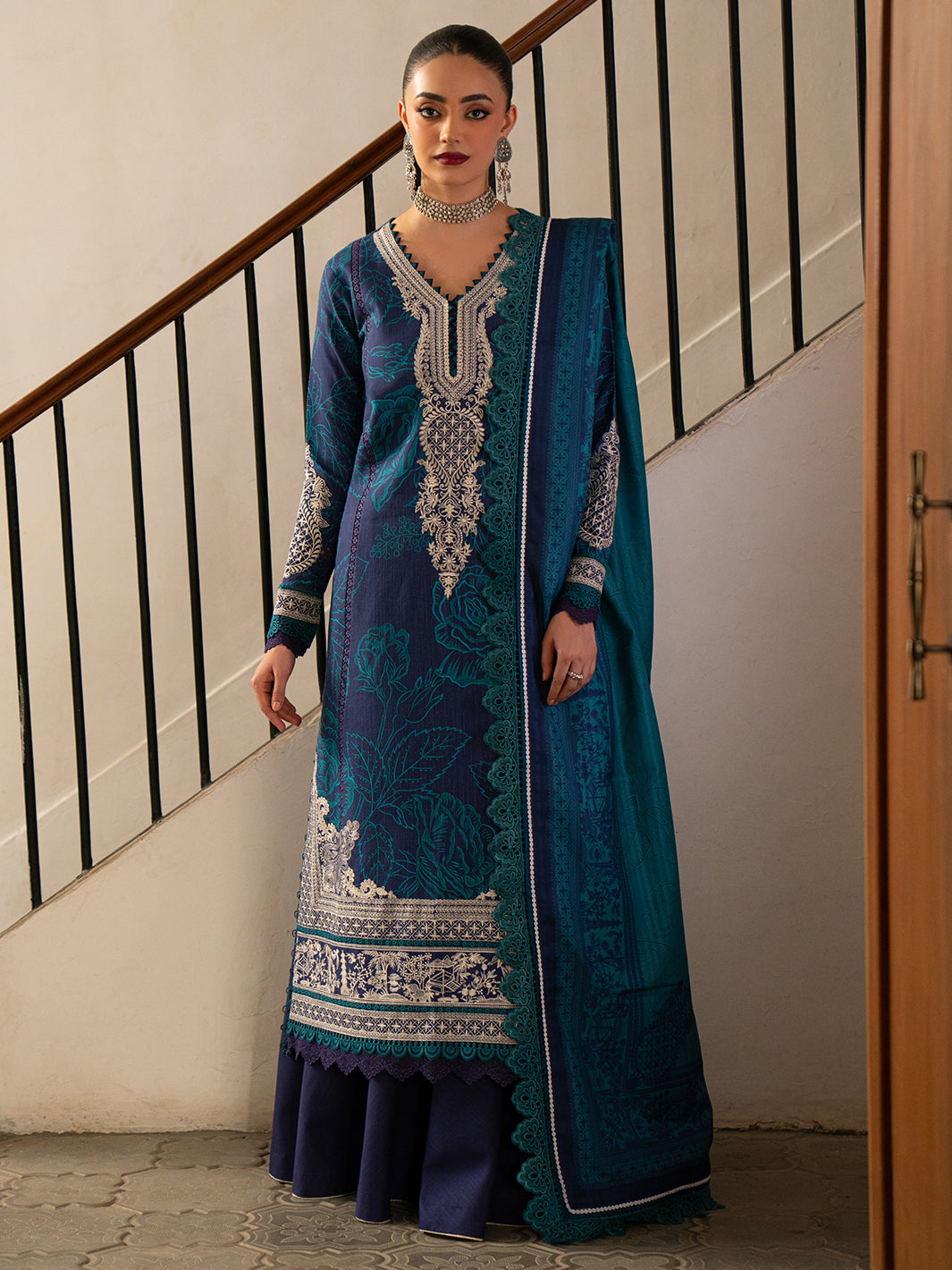 Bin Ilyas | Gulrukh Khaddar 25 | 65-A - Official Bin Ilyas stockist in UK - Sakeena London