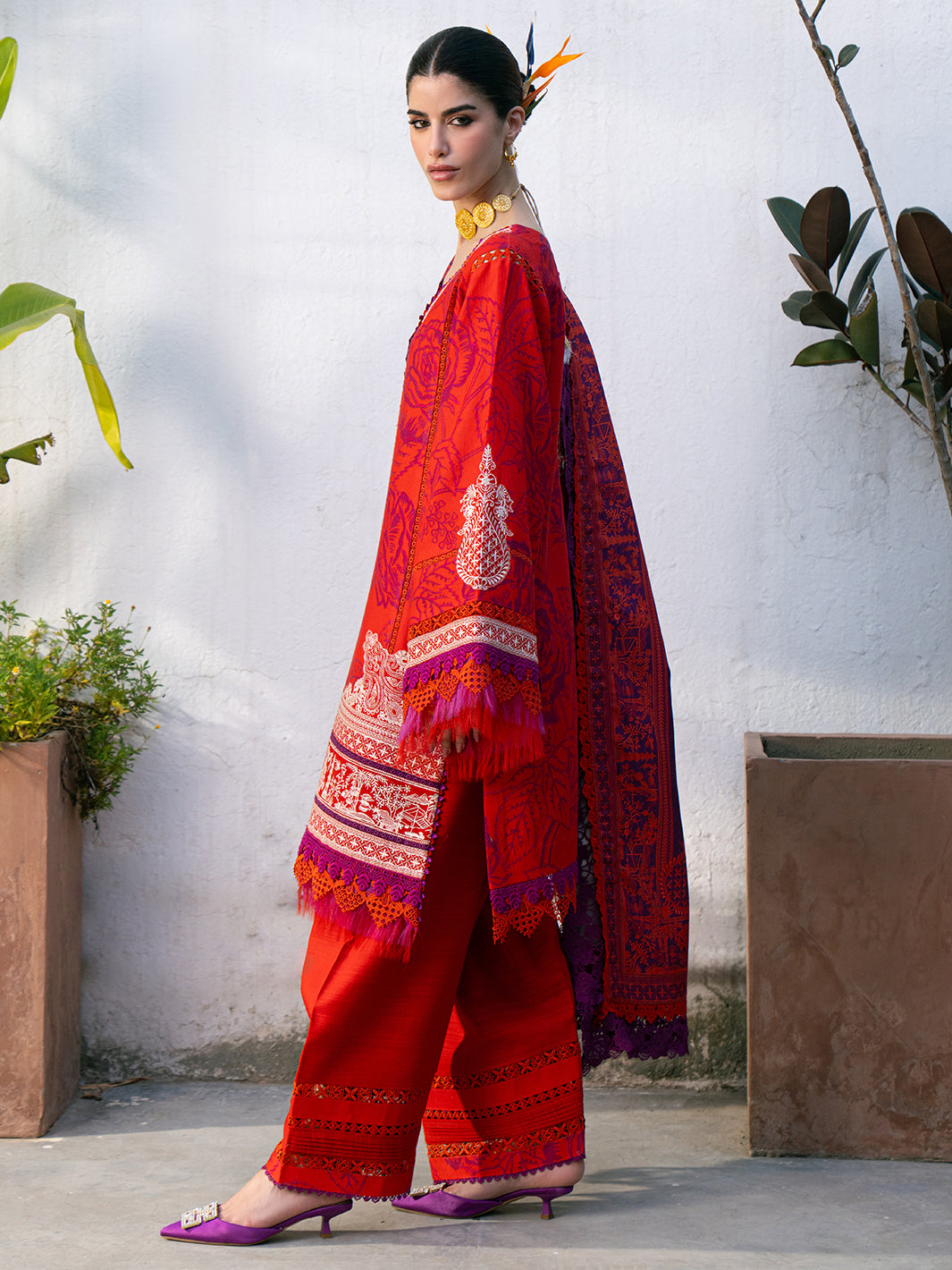 Bin Ilyas | Gulrukh Khaddar 25 | 65-B - Official Bin Ilyas stockist in UK - Sakeena London