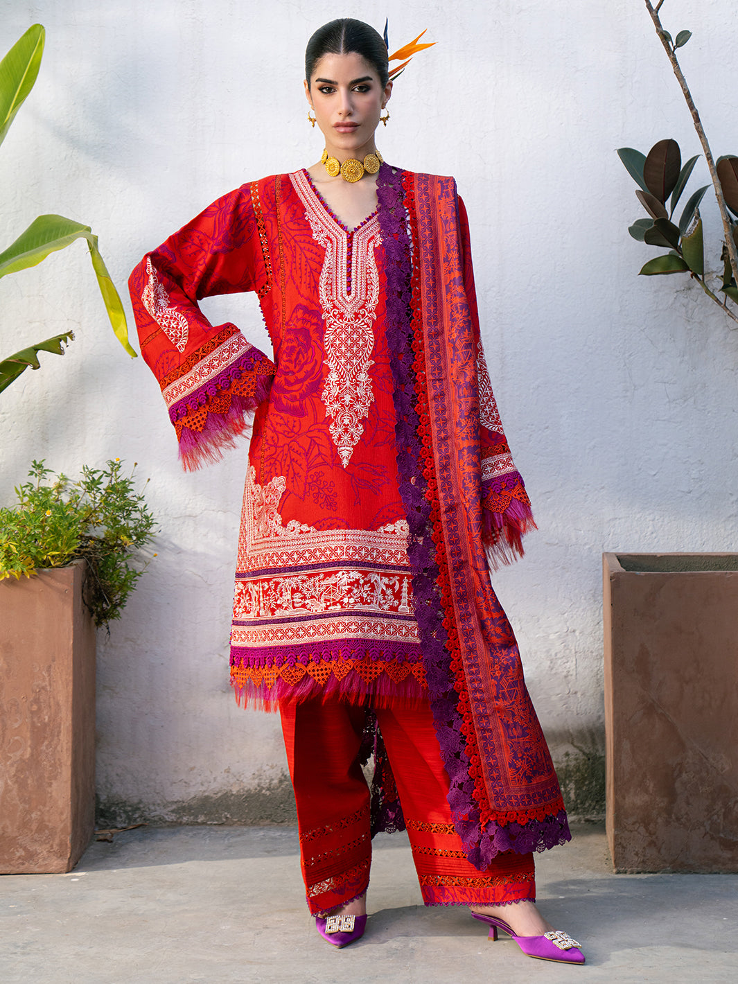 Bin Ilyas | Gulrukh Khaddar 25 | 65-B - Official Bin Ilyas stockist in UK - Sakeena London