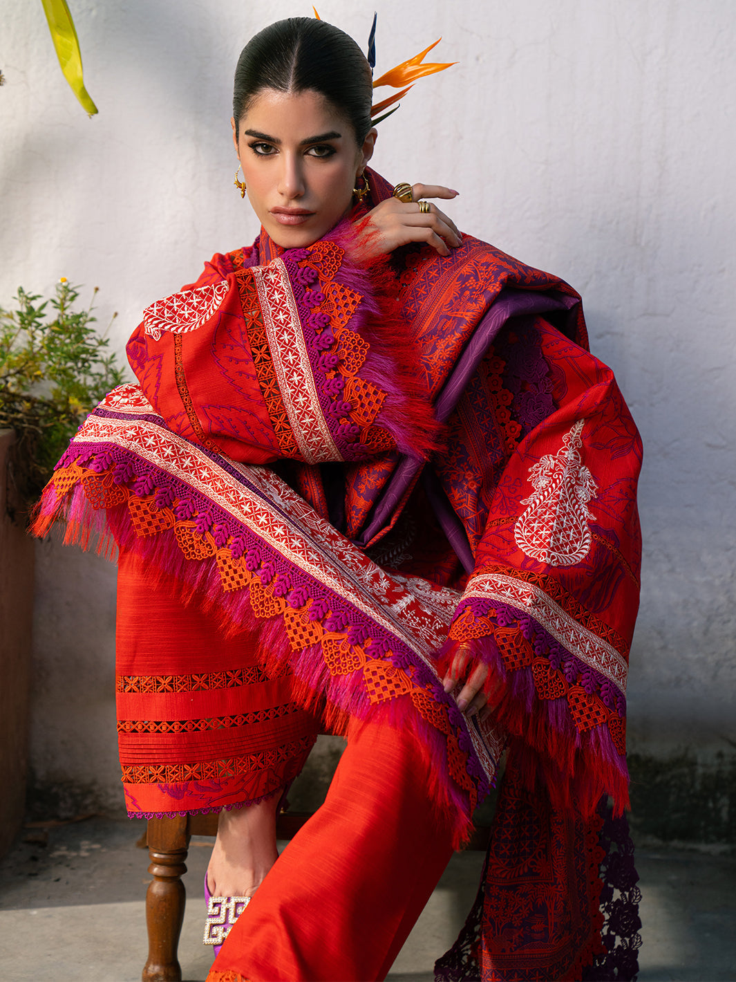 Bin Ilyas | Gulrukh Khaddar 25 | 65-B - Official Bin Ilyas stockist in UK - Sakeena London
