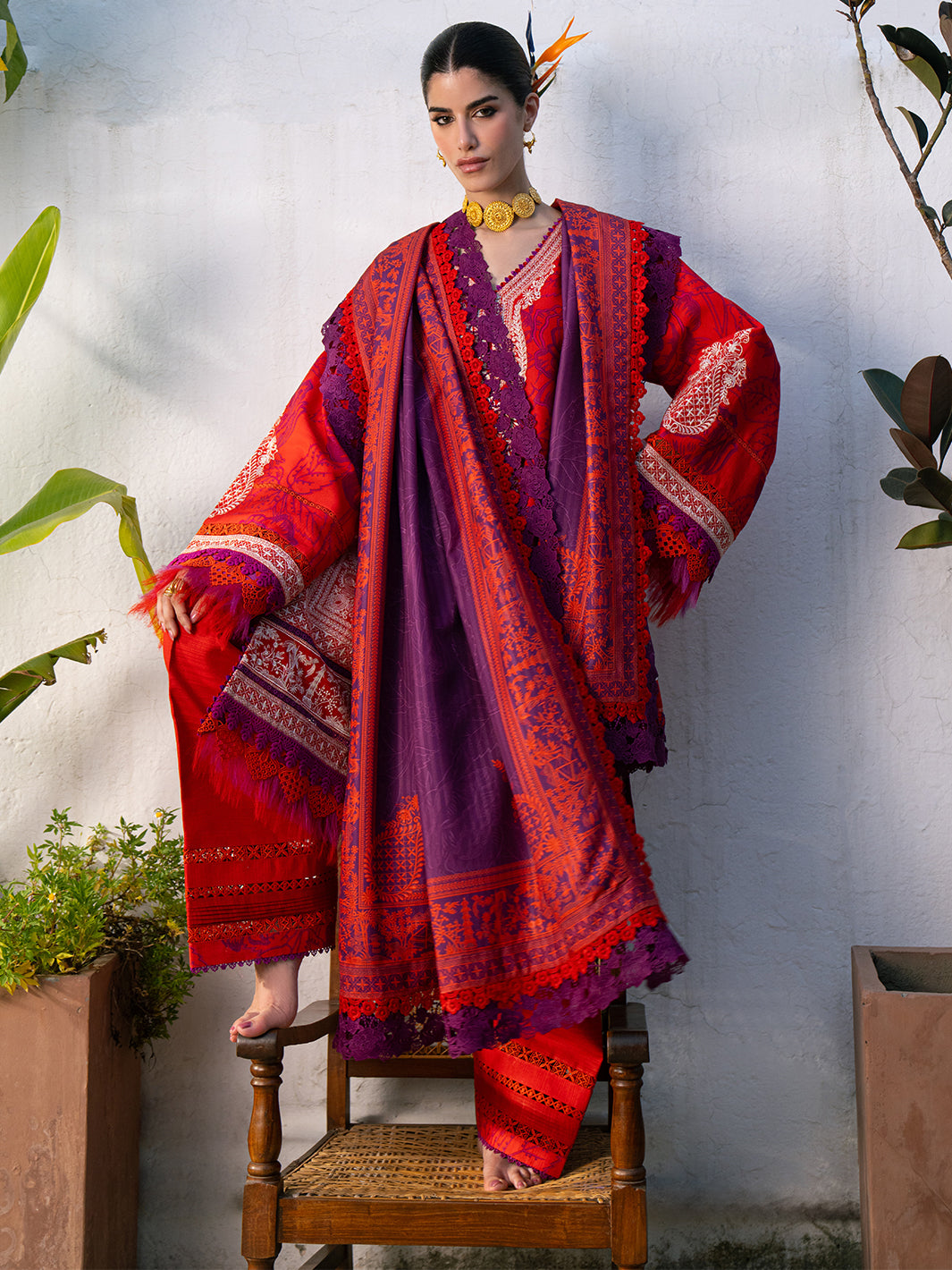 Bin Ilyas | Gulrukh Khaddar 25 | 65-B - Official Bin Ilyas stockist in UK - Sakeena London