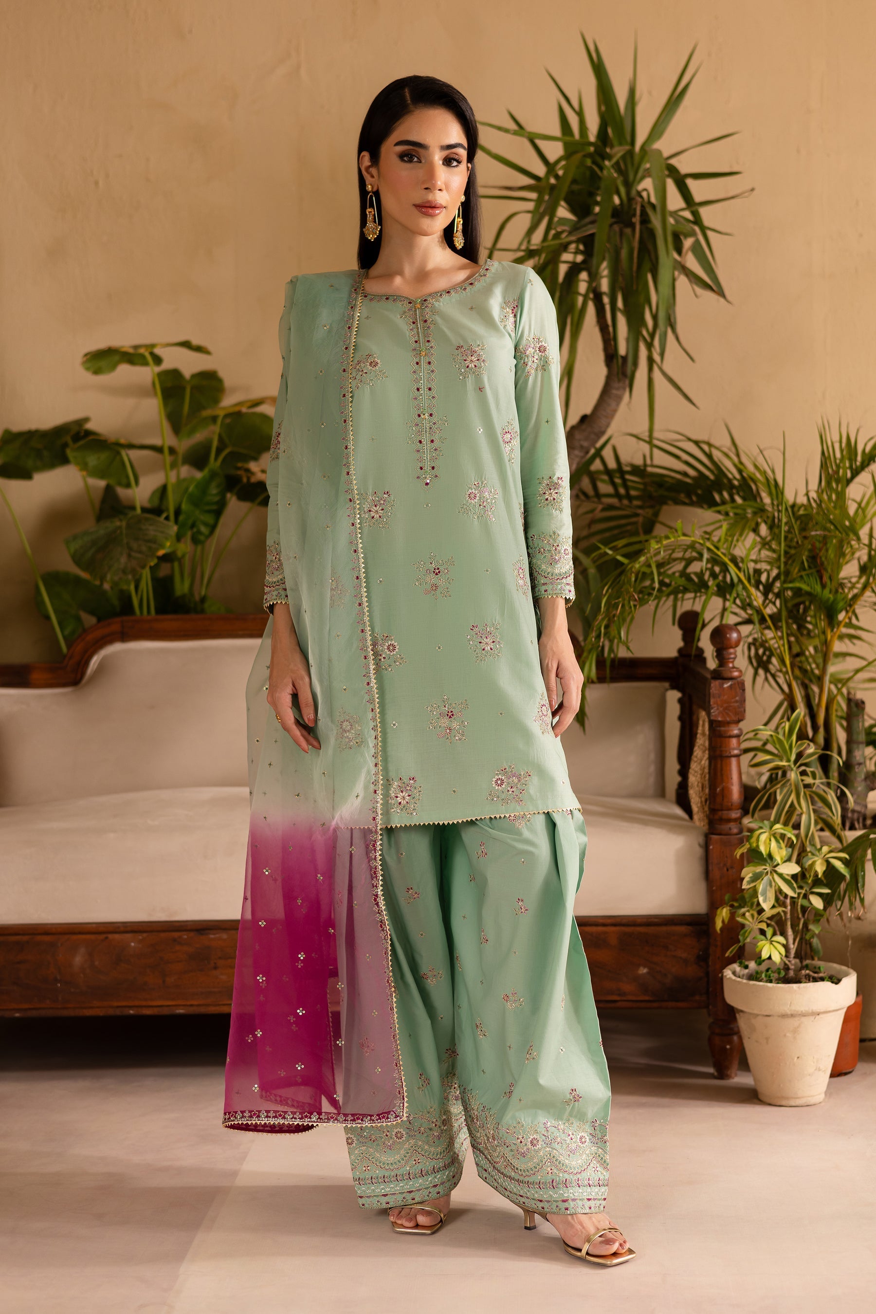 Batik | Nyra Embroidered Summer Solids | Amawas - Official Batik stockist in UK - Sakeena London