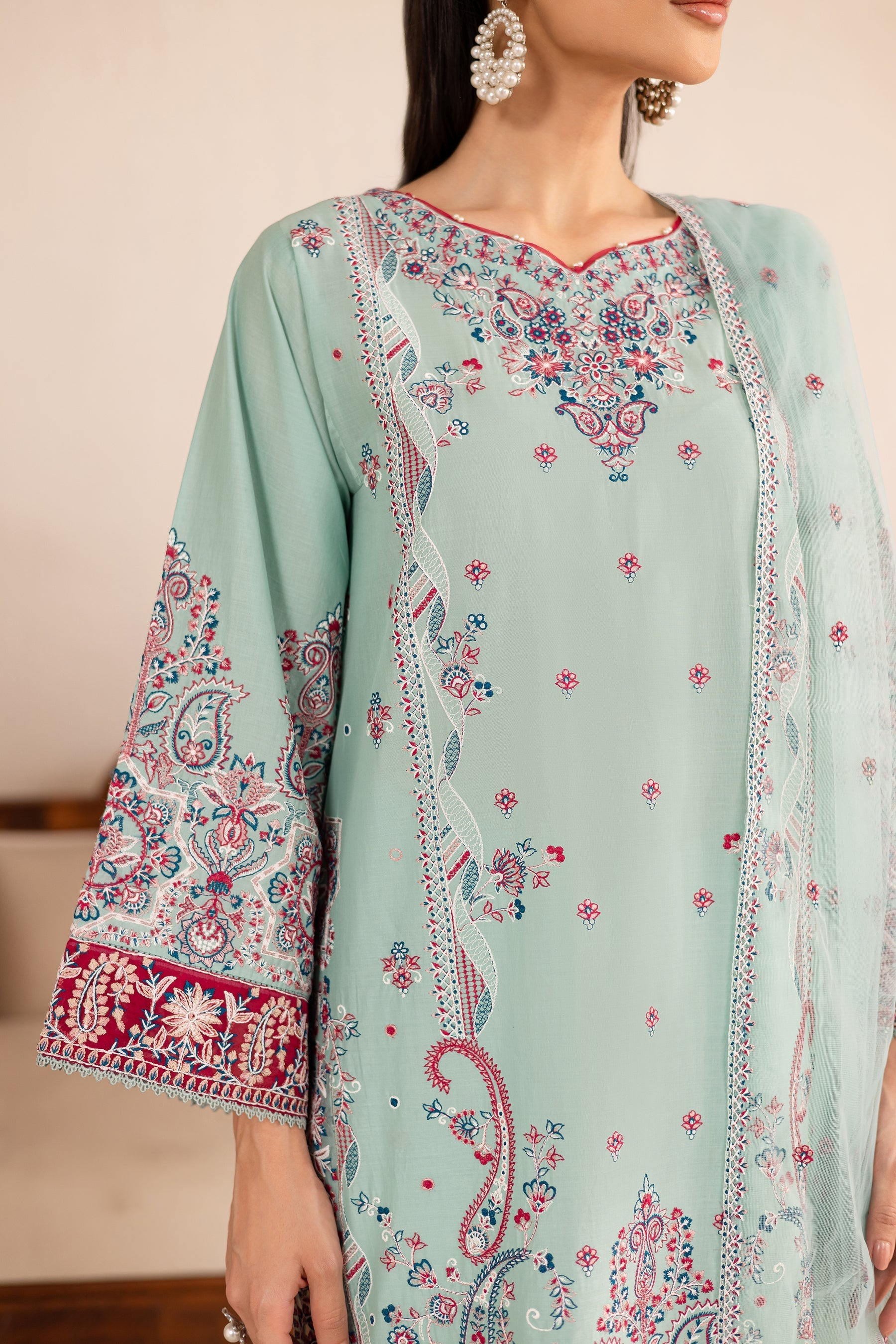 Batik | Nyra Embroidered Summer Solids | Zen - Official Batik stockist in UK - Sakeena London