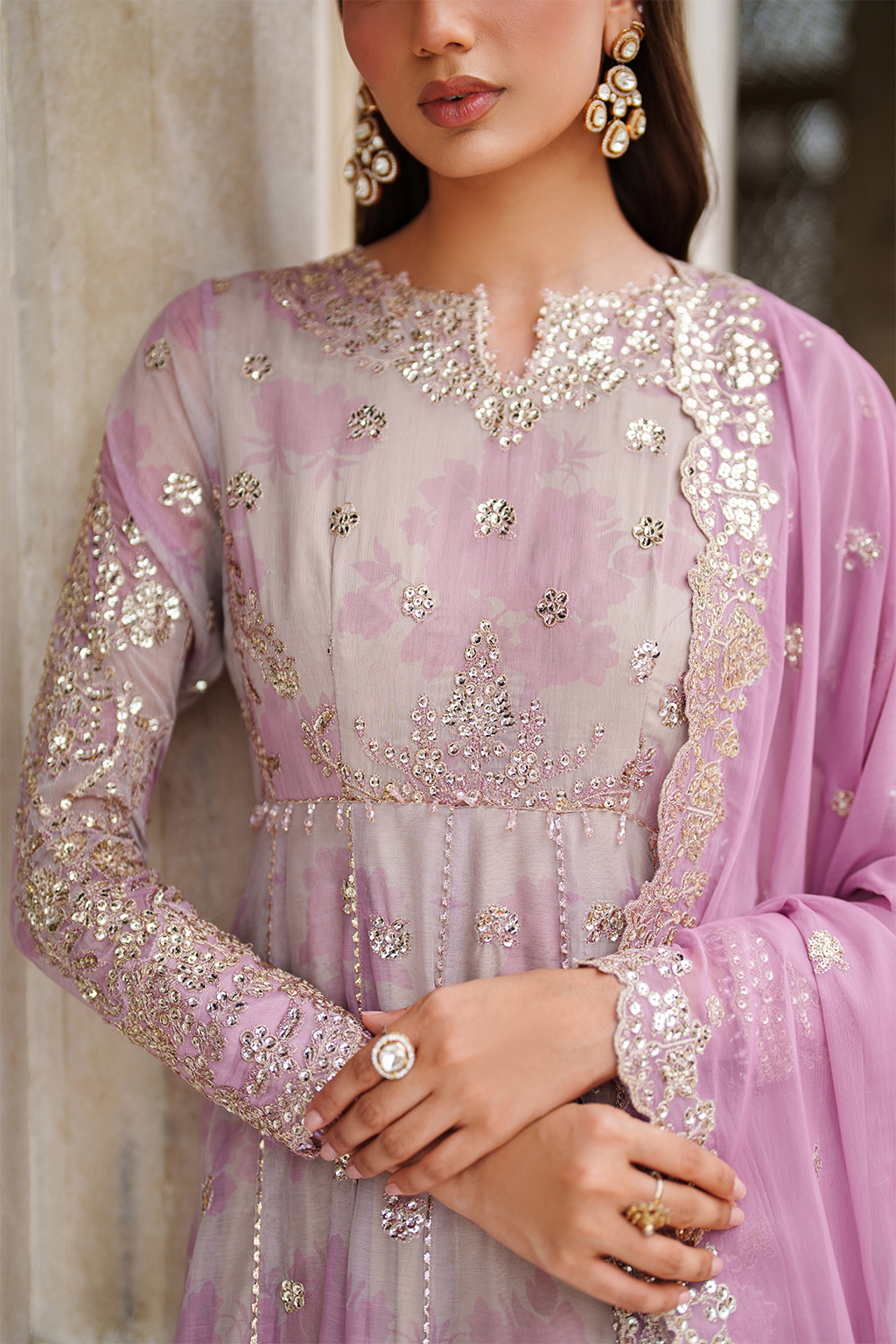 Iznik | Festive Formal | UE-555 Printed Chiffon - Official Iznik stockist in UK - Sakeena London