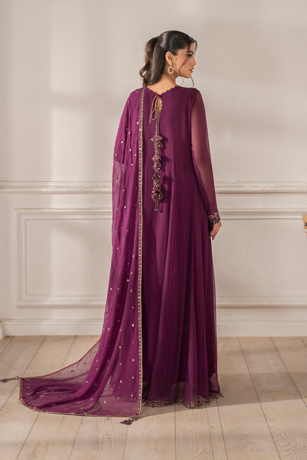 Iznik I Festive Formal I UE-480 Embroidered Chiffon - Official Iznik stockist in UK - Sakeena London