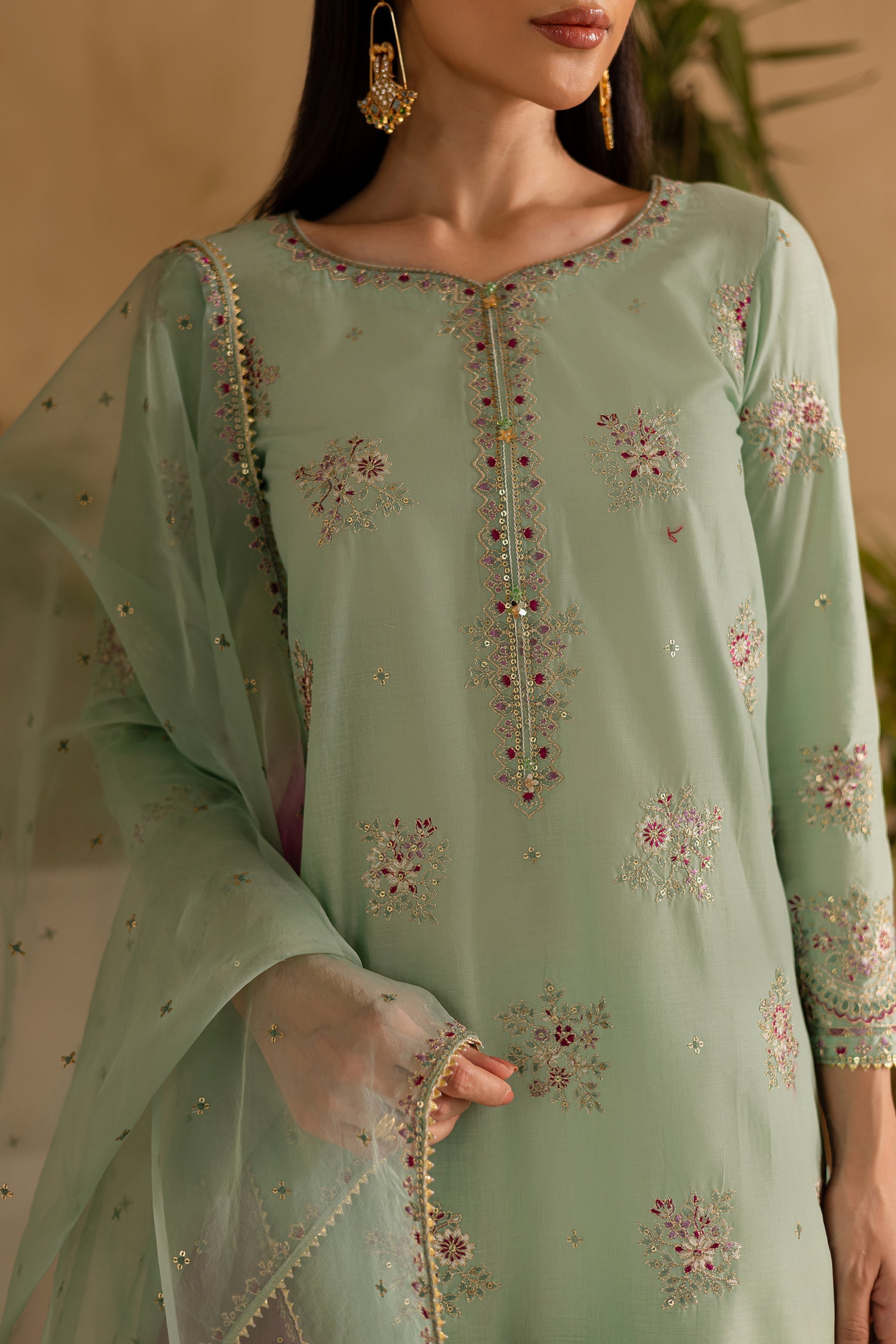 Batik | Nyra Embroidered Summer Solids | Amawas - Official Batik stockist in UK - Sakeena London