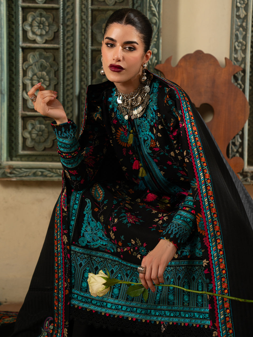 Bin Ilyas | Gulrukh Khaddar 25 | 67-A - Official Bin Ilyas stockist in UK - Sakeena London