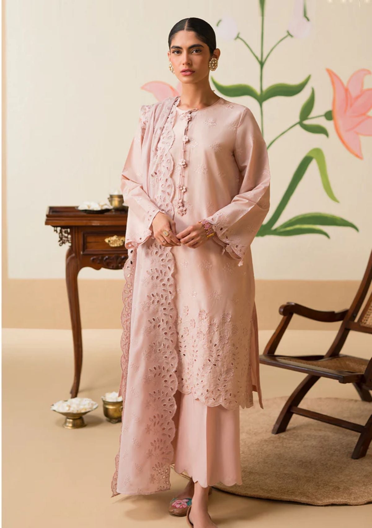 Lawn Collection - Cross Stitch - Chikankari 24 - CC#04 - PALE MAUVE