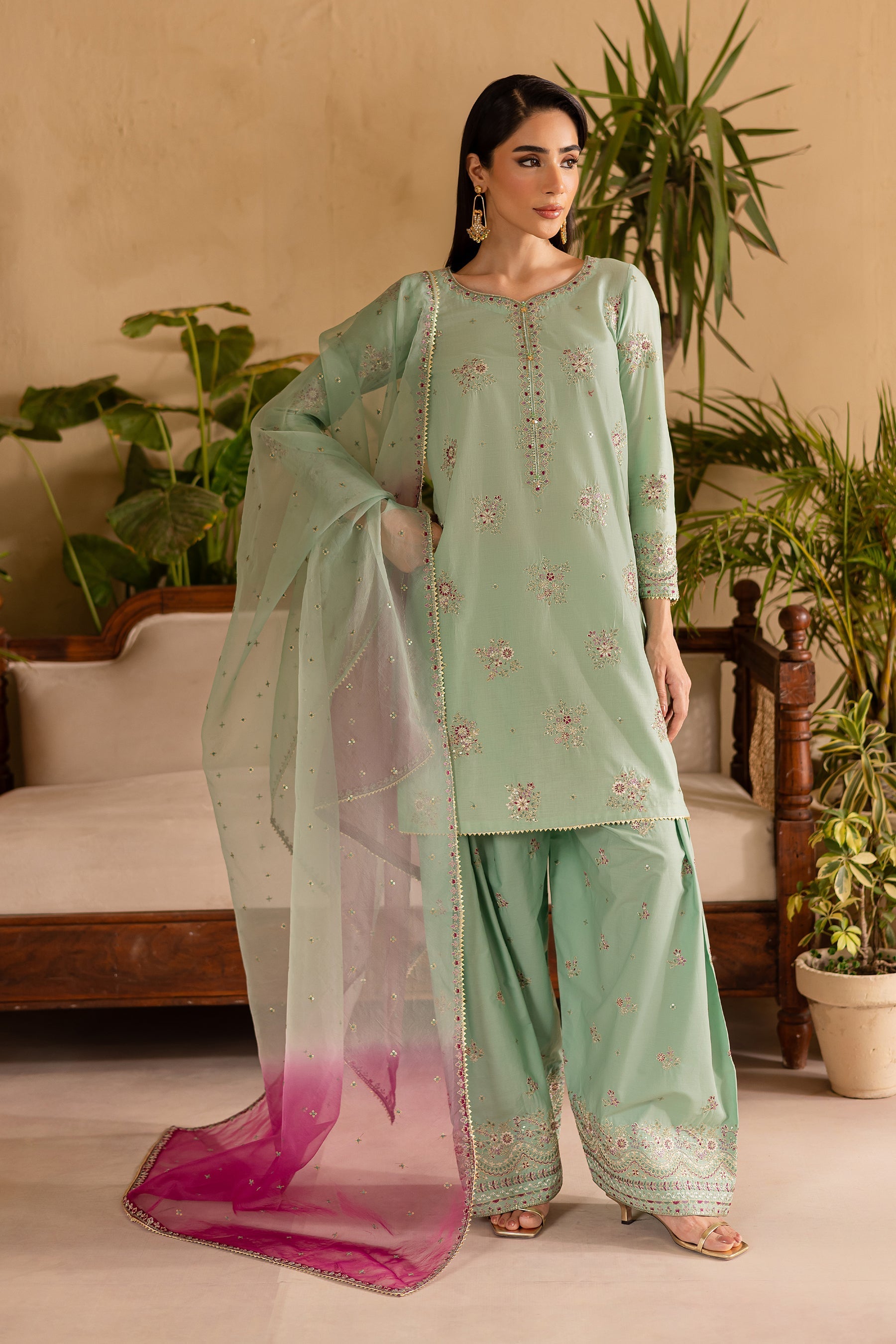 Batik | Nyra Embroidered Summer Solids | Amawas - Official Batik stockist in UK - Sakeena London