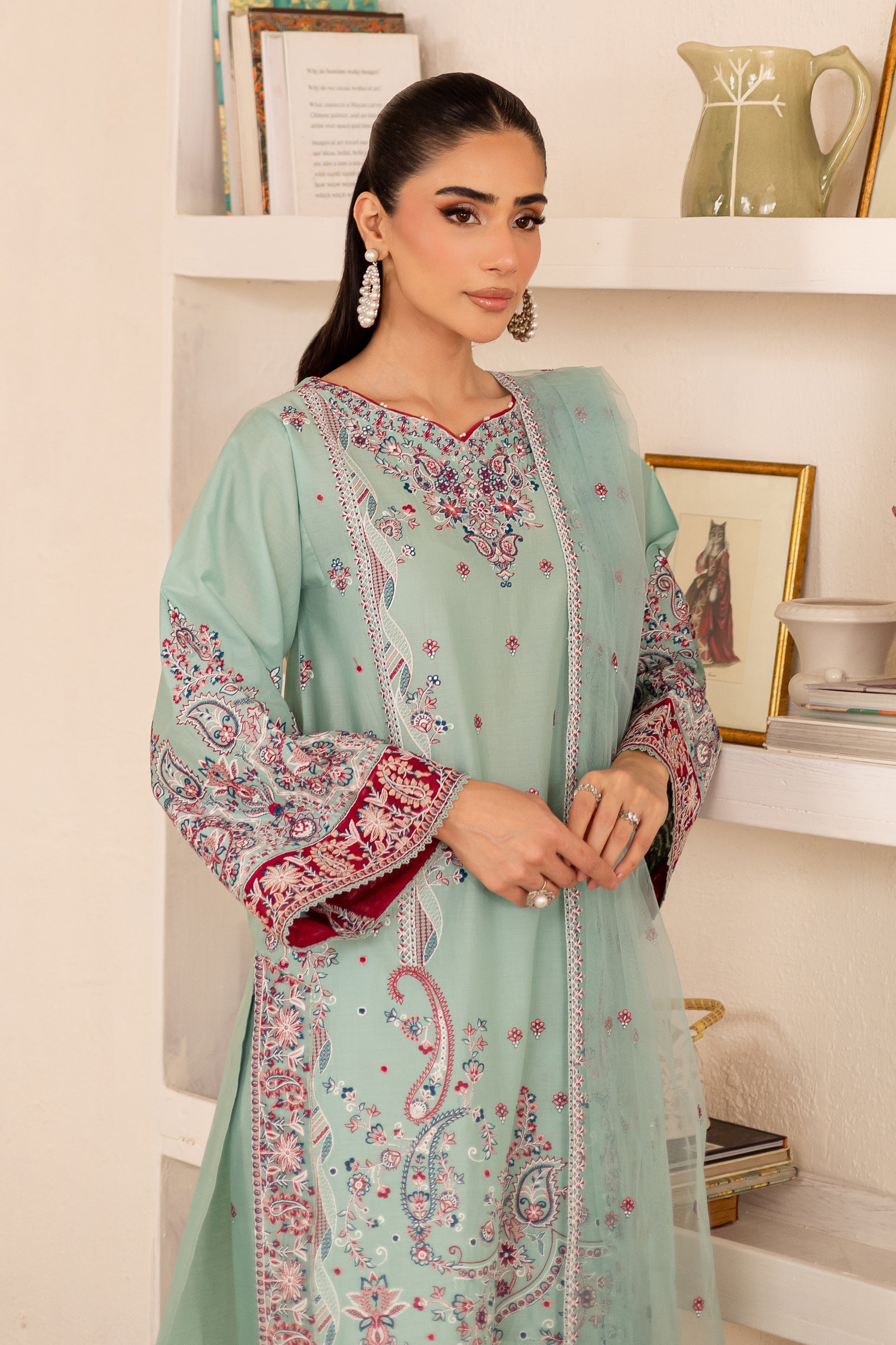 Batik | Nyra Embroidered Summer Solids | Zen - Official Batik stockist in UK - Sakeena London