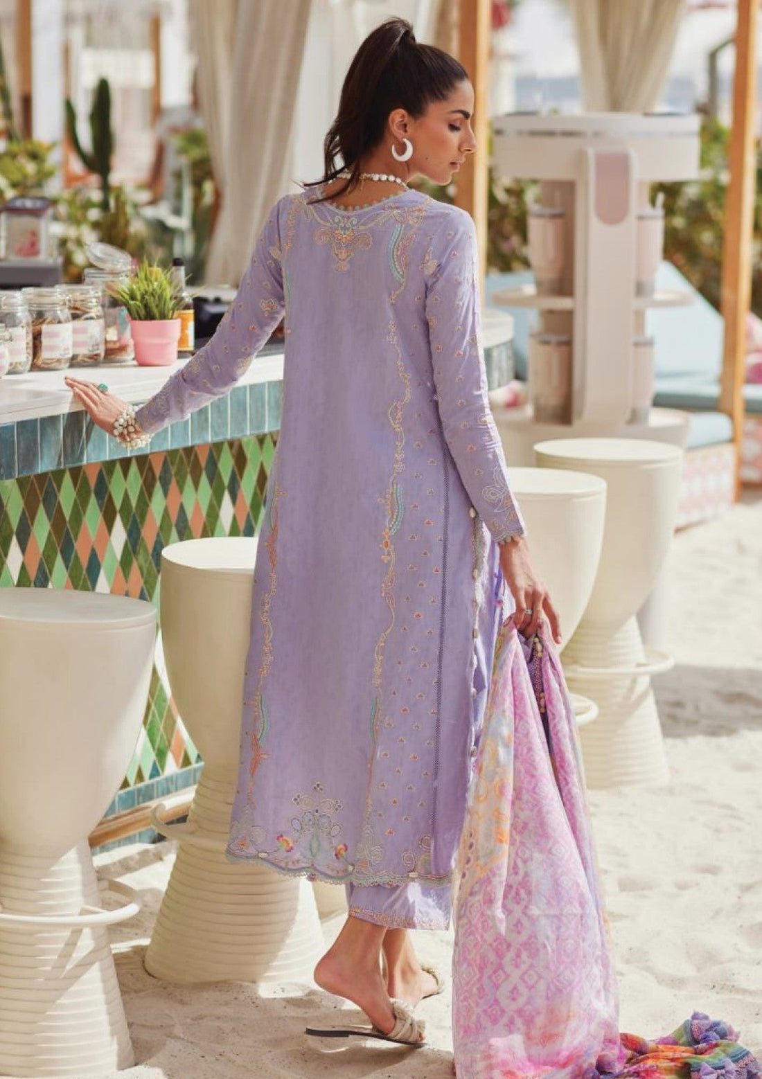 Lawn - Farah Talib Aziz - Luxury Unstitched - FTL25#09 - Lilliana Lavender