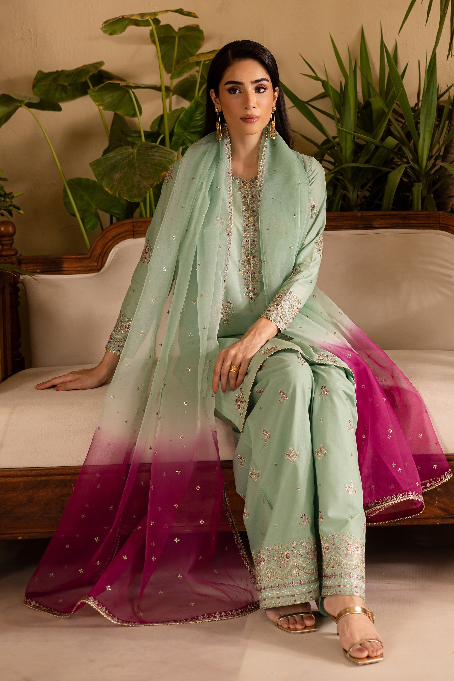 Batik | Nyra Embroidered Summer Solids | Amawas - Official Batik stockist in UK - Sakeena London
