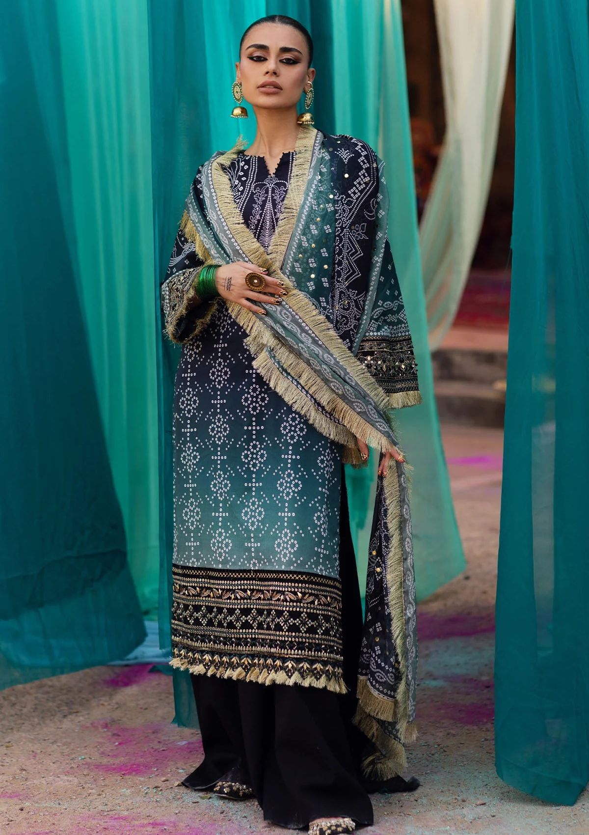 Lawn Collection - Nureh - Bazaar - Hand Embellished - NS24#129