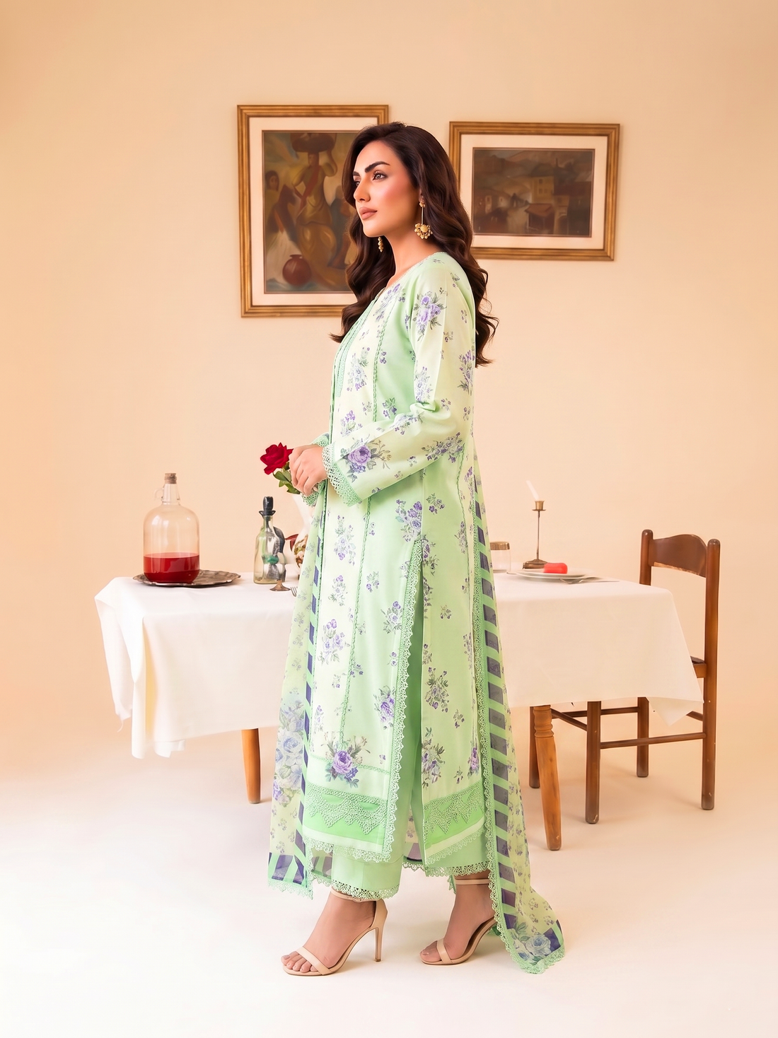 Faiza Faisal | FNF Printed Lawn | LEAF LUSH