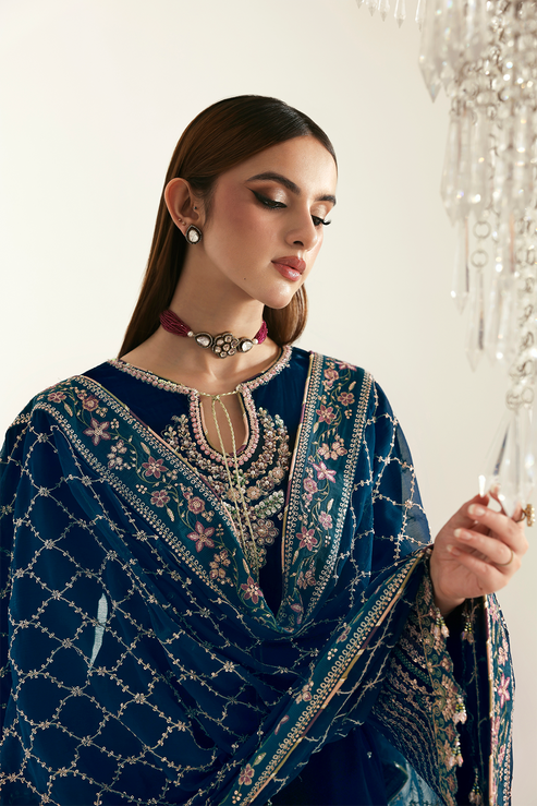 Emaan Adeel | Zarposh Velvet 25 | JAHANARA - Official Emaan Adeel stockist in UK - Sakeena London